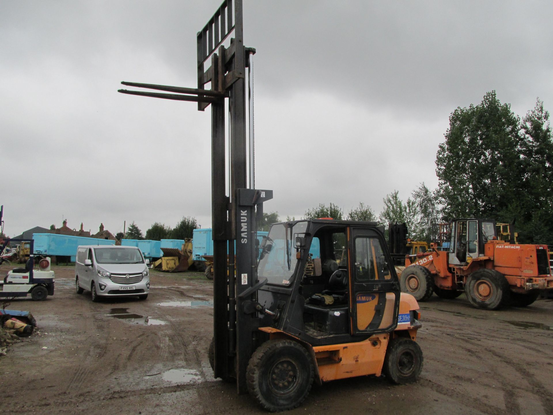 * Samuk SF35D, 3.5 Tonne Diesel Forklift, Duplex Mast, Rated at 3500Kg to 3.7m at 500mm, Cab Fully - Image 2 of 3