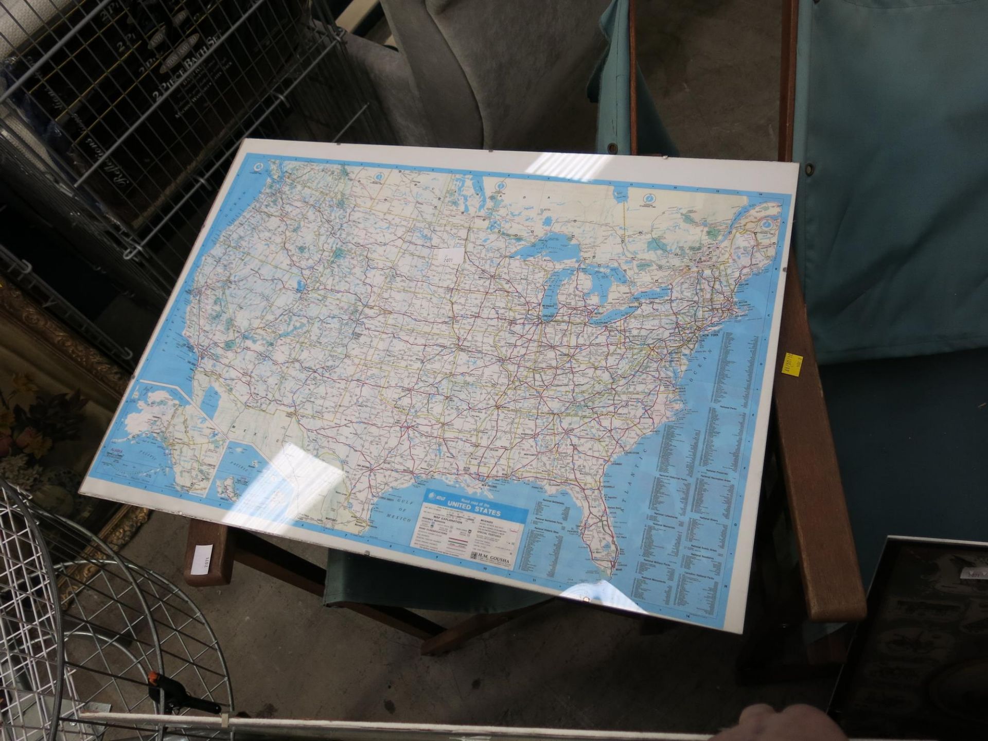 Three 'canvas' folding chairs (A/F) Together with three tractor advertising posters, two mounted - Image 6 of 6