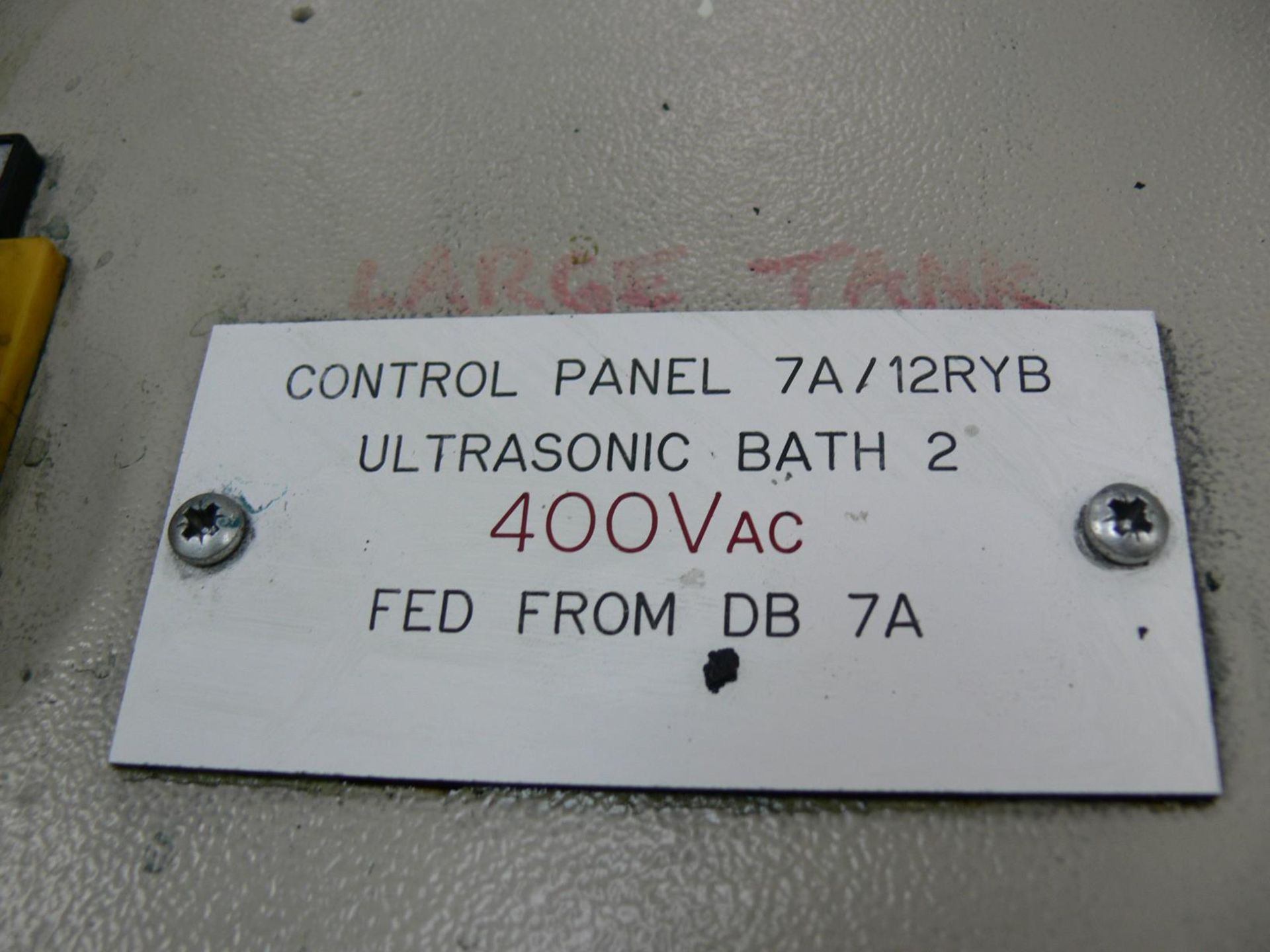 *An Alphasonics Ultrasonic Cleaner, unknown model complete with pump and control panel, 3 phase. - Image 4 of 7