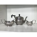 This is a Timed Online Auction on Bidspotter.co.uk, Click here to bid.  Three Piece Silver Coffee