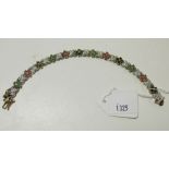This is a Timed Online Auction on Bidspotter.co.uk, Click here to bid.  Bracelet set with Rubies,
