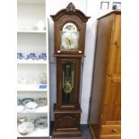 This is a Timed Online Auction on Bidspotter.co.uk, Click here to bid.  An oak framed longcase clock