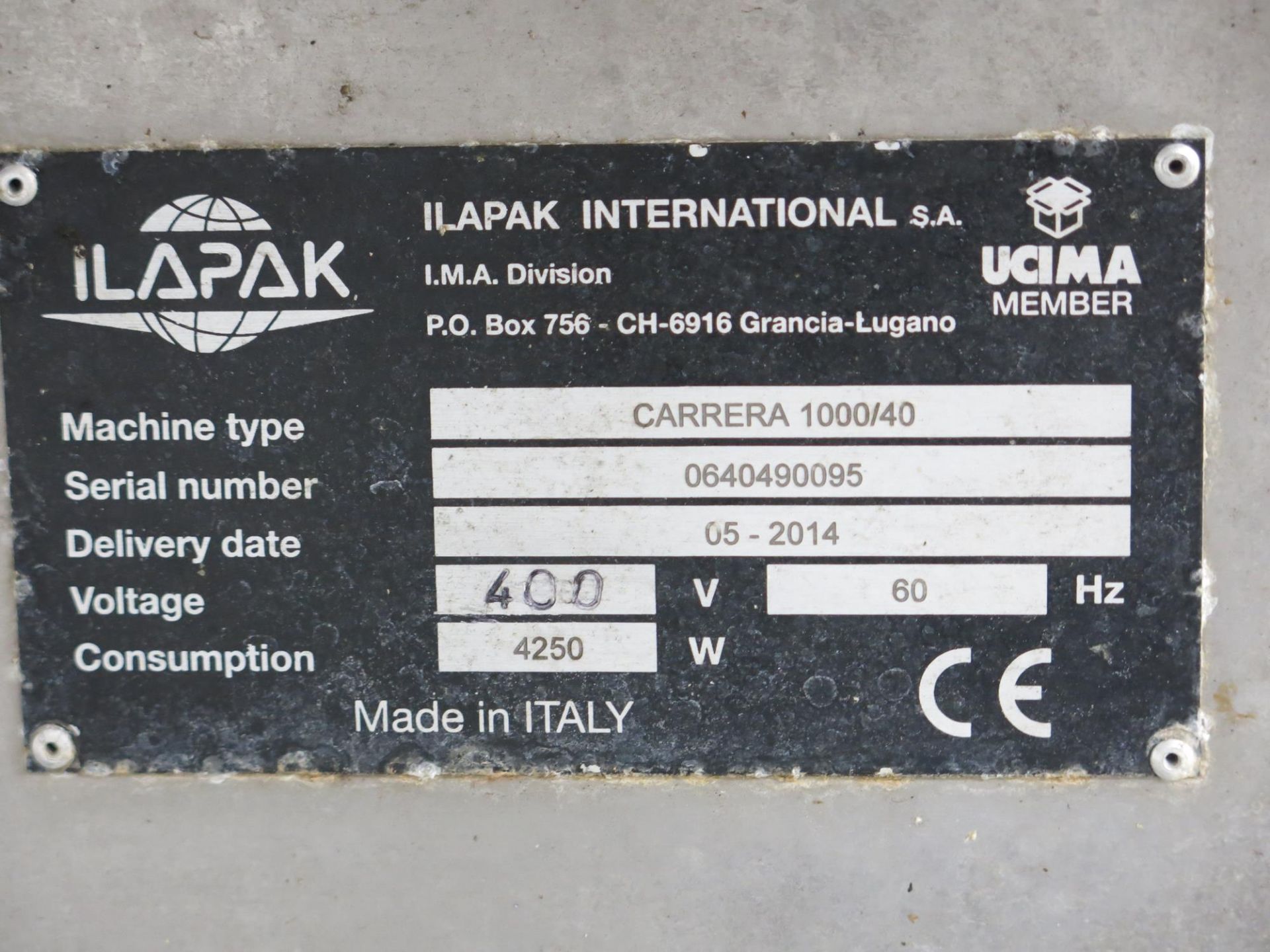 * 2014 Ilapak Carraera 1000/40 Stainless Steel Right Hand PLC Controlled Horizontal Form Fill Seal - Image 6 of 15