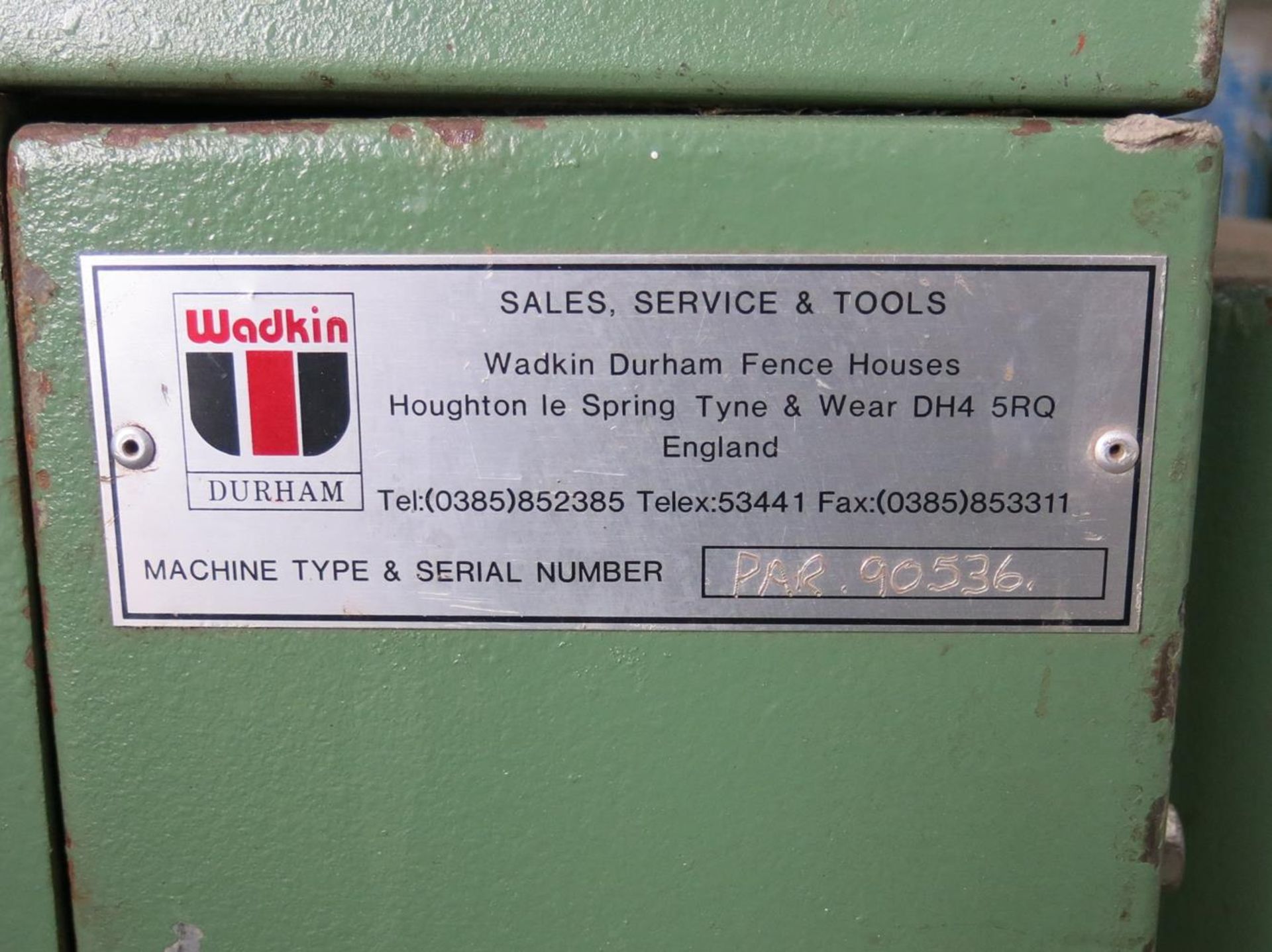 *Wadkin Par MK2 4 side Planer, serial No 90536 3PH - Image 4 of 7