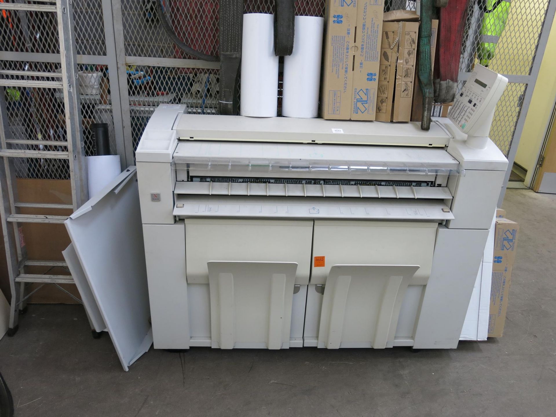 * A Xerox YRB-1 printer/plotter c/w paper etc. Please note there is a £5 + VAT Lift out Fee on