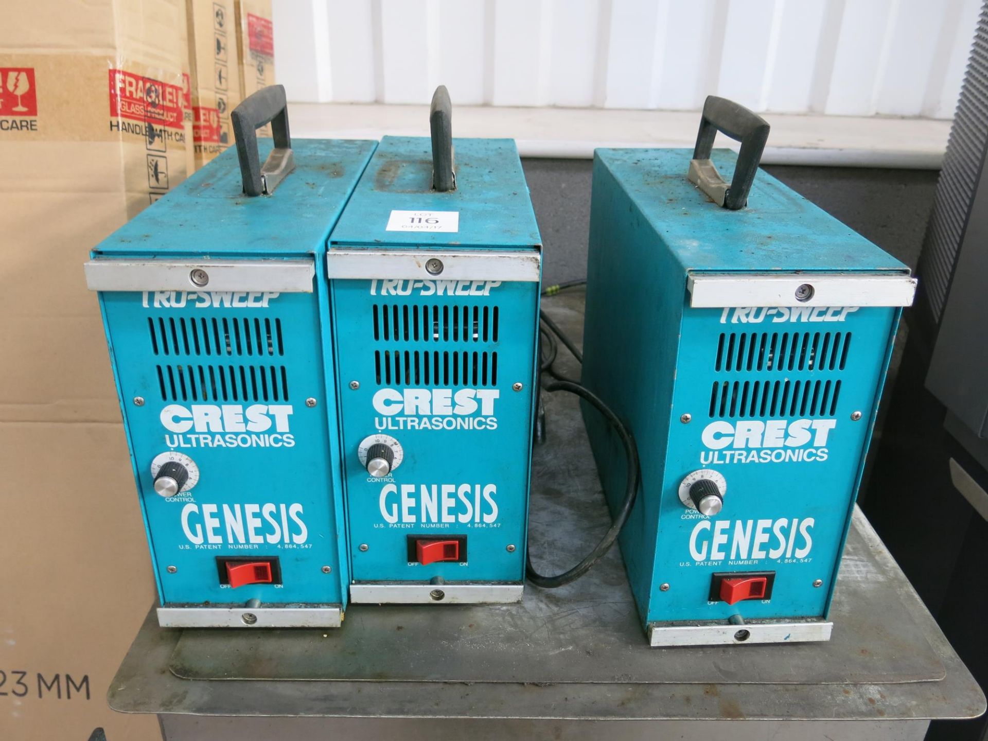 * A Crest Ultrasonic Unit in a stillage complete with 3 x Crest Genesis Control Units - Image 3 of 3