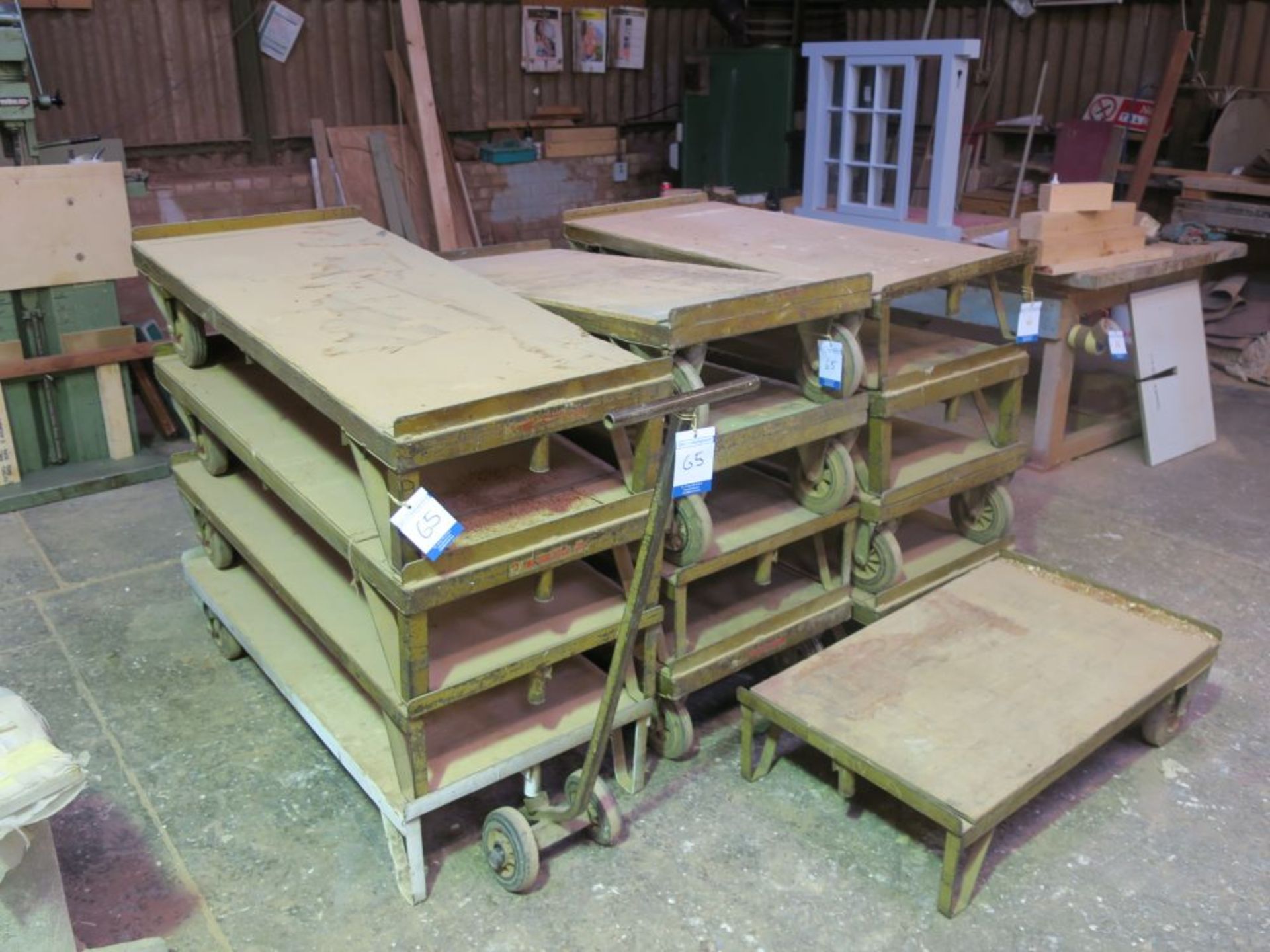 * 14 x Bogey Trolleys complete with one handle - 13 x 1300mm x 610mm, 1 x 610mm x 1000mm. This lot - Image 2 of 2