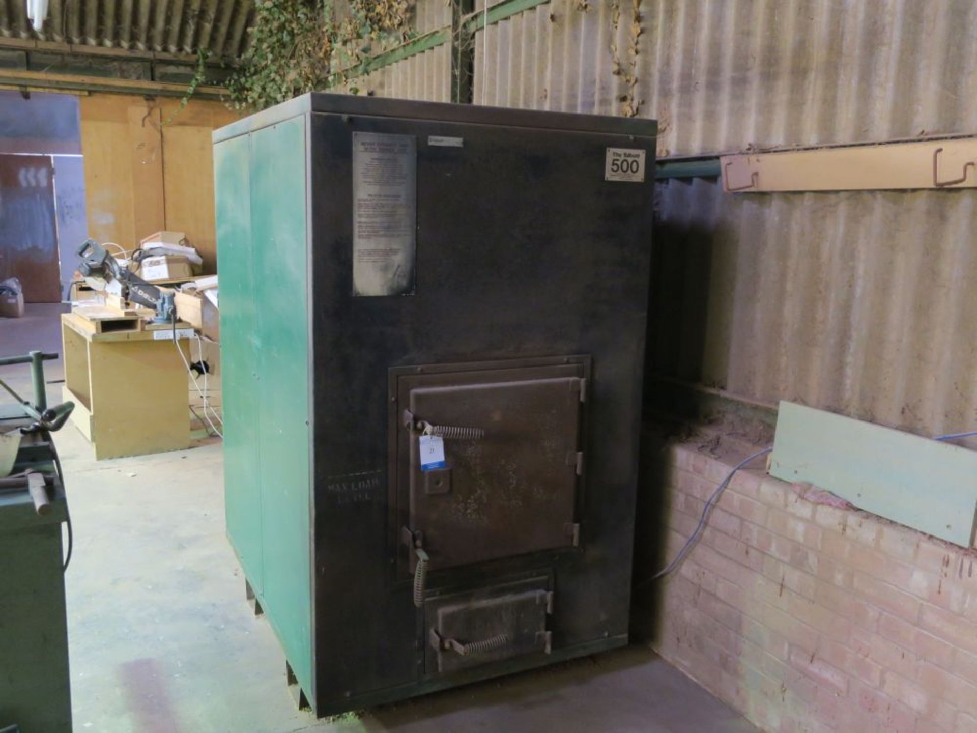 * Talbott 500 Hand Fed Industrial Wood Burner/Workshop Heater. No 0740, 3PH, 415V. Loaded Free