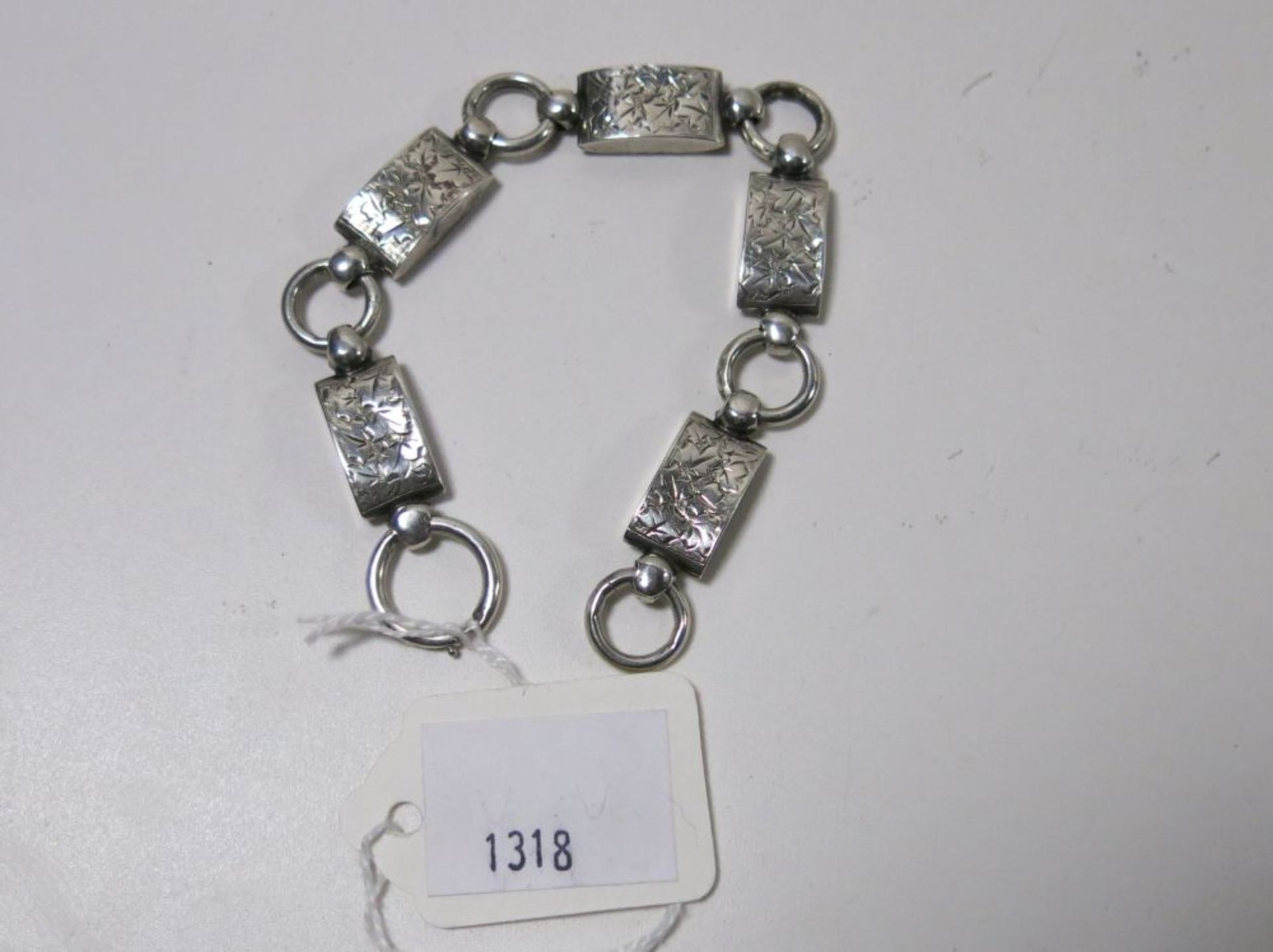 Victorian Silver Panelled Bracelet (est £40- £60)