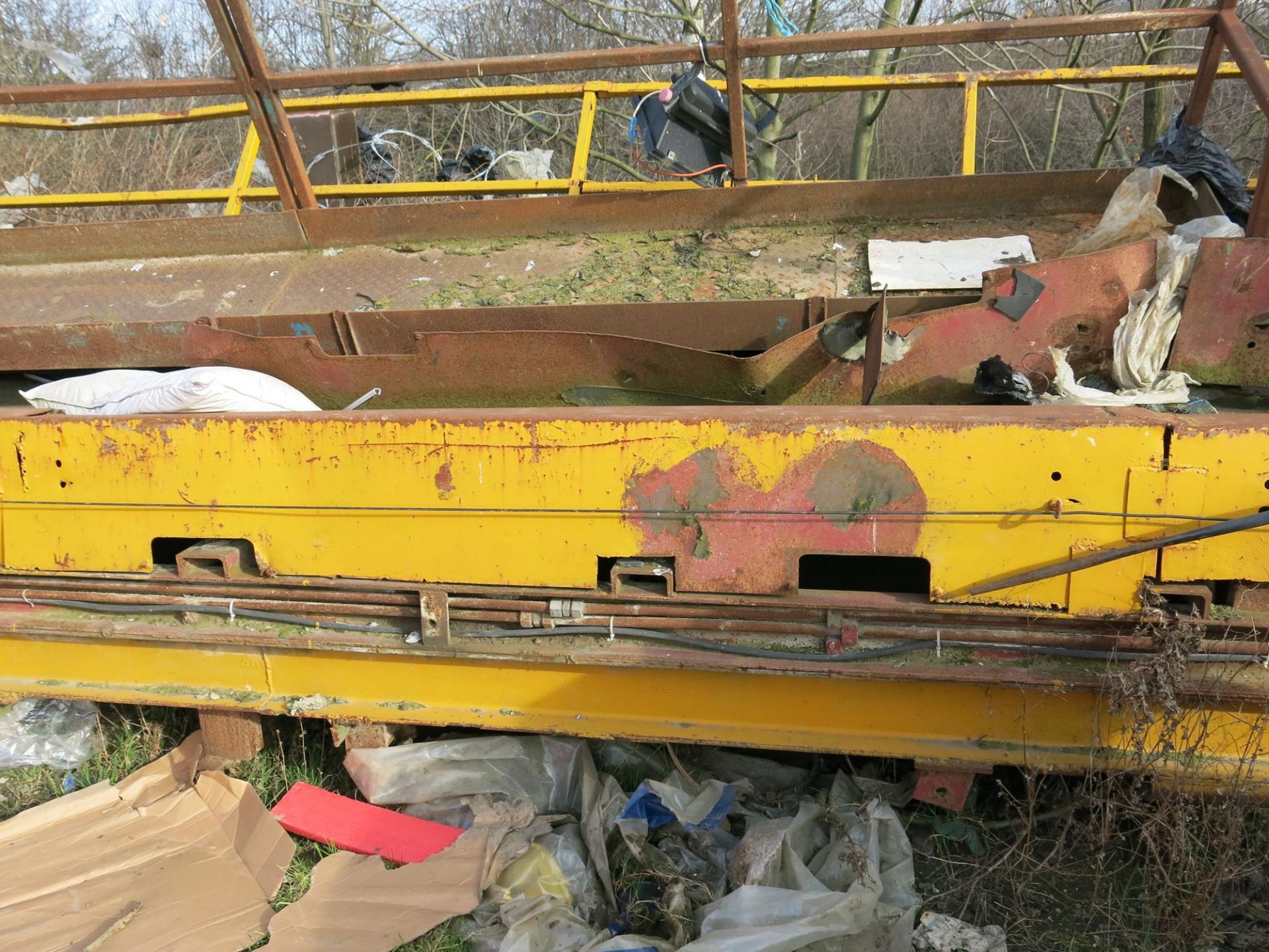 * Horizontal Picking and Sorting Conveyor. Approx 12m long with rubber belt, walkway, stop cords and - Image 3 of 3