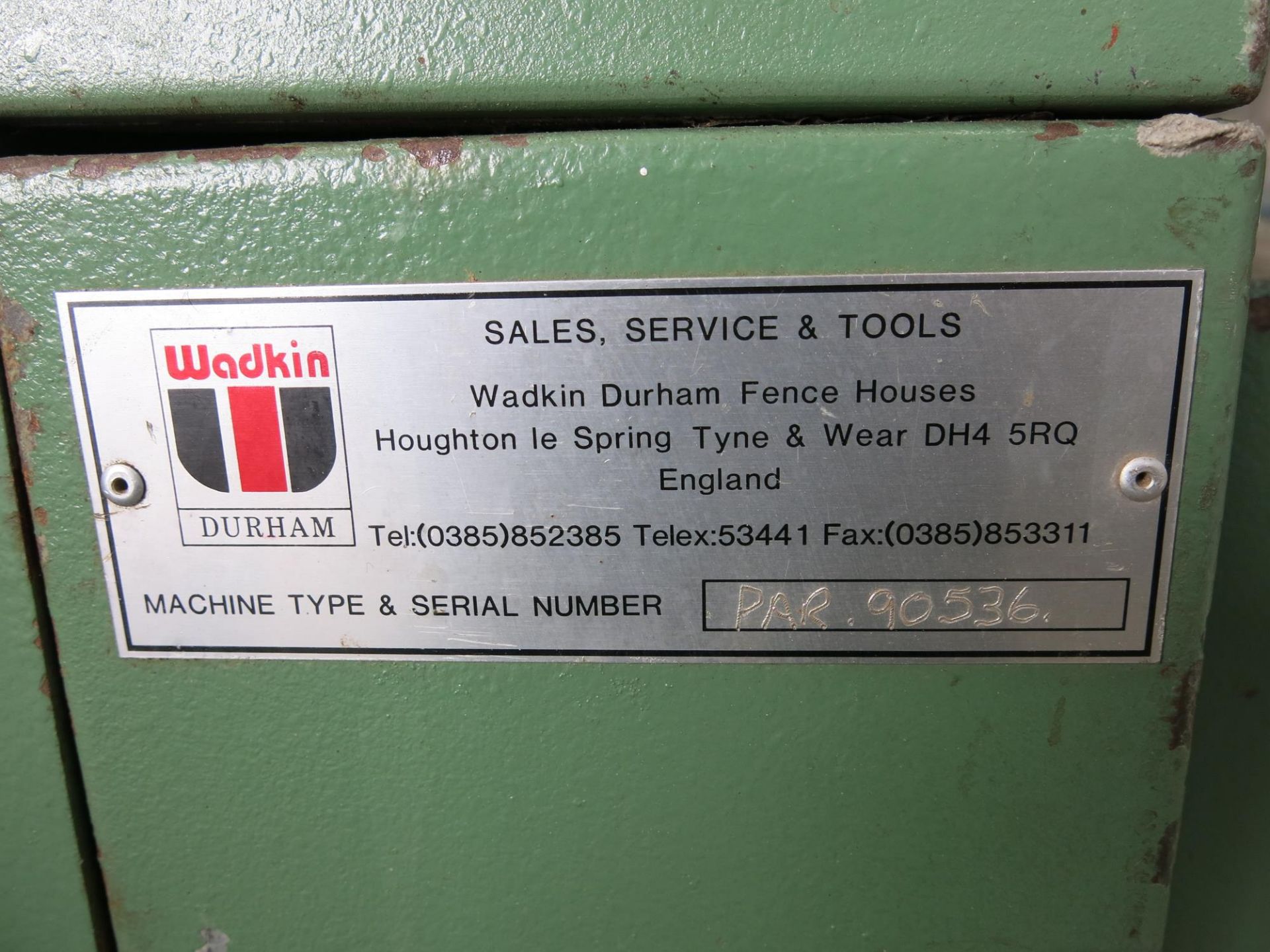 *Wadkin Par MK2 4 side Planer, serial No 90536 3PH - Image 5 of 7