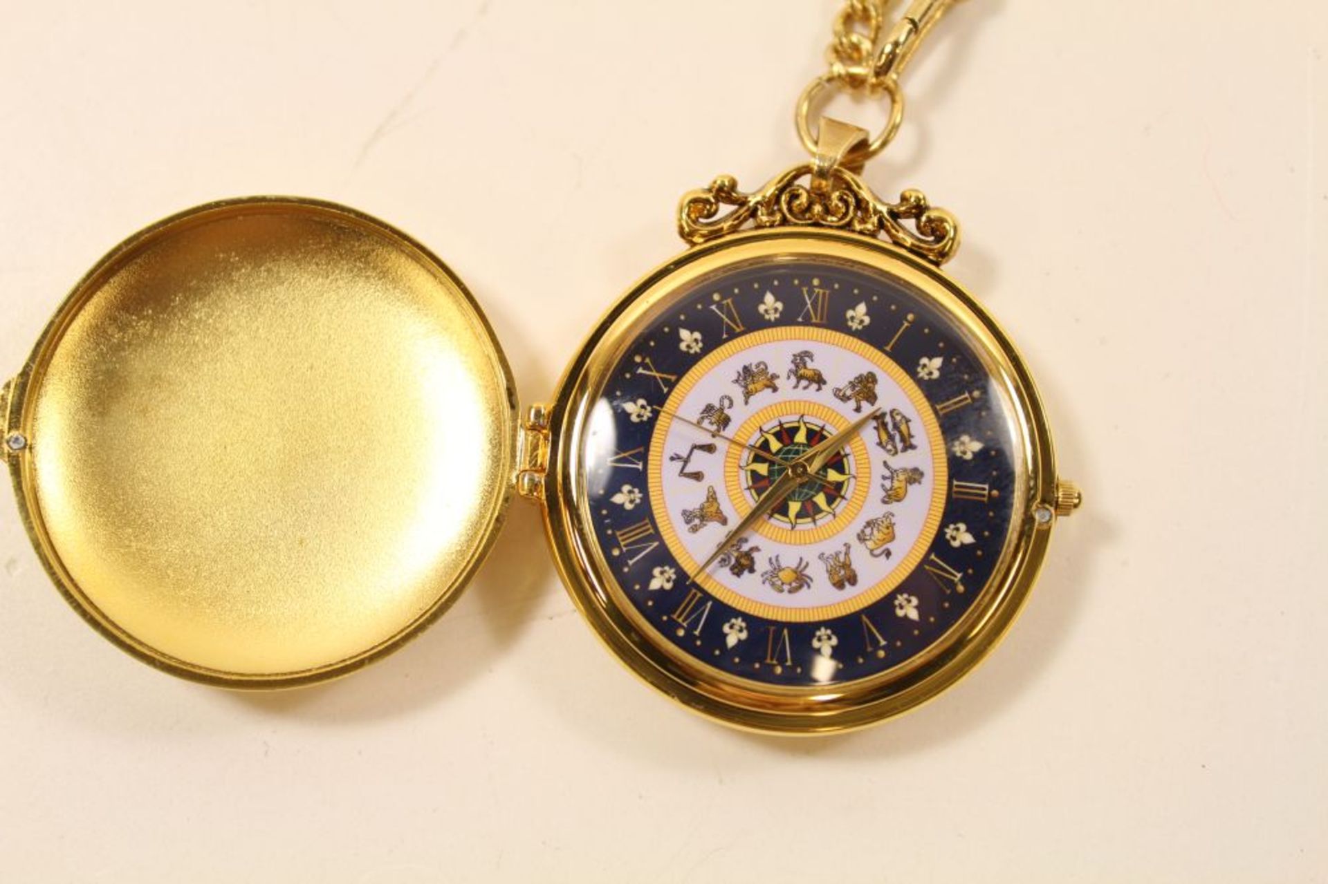 Fancy stars of The Zodiac Pocket watch on Austins Chain. - Image 2 of 3