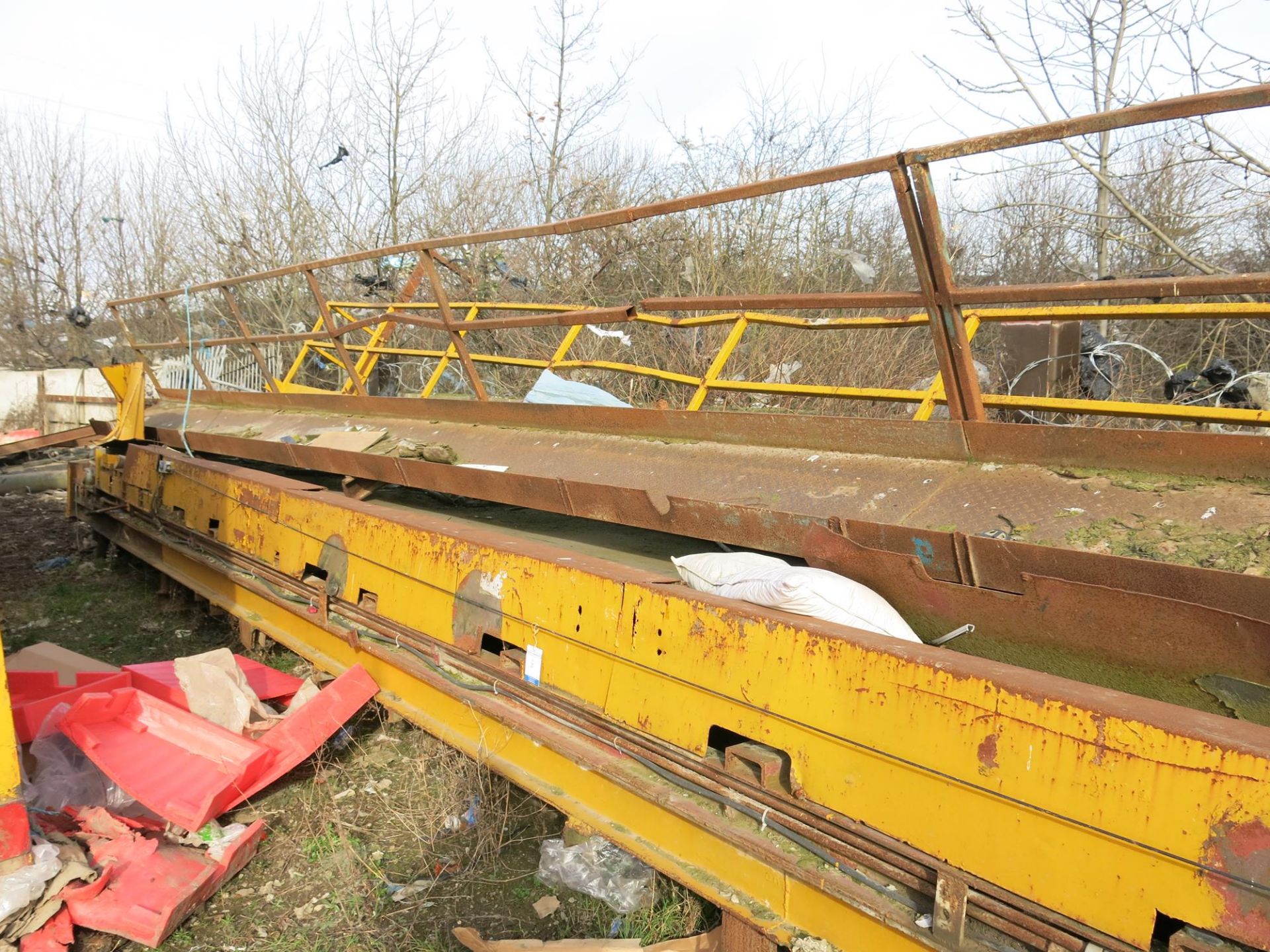 * Horizontal Picking and Sorting Conveyor. Approx 12m long with rubber belt, walkway, stop cords and - Image 2 of 3