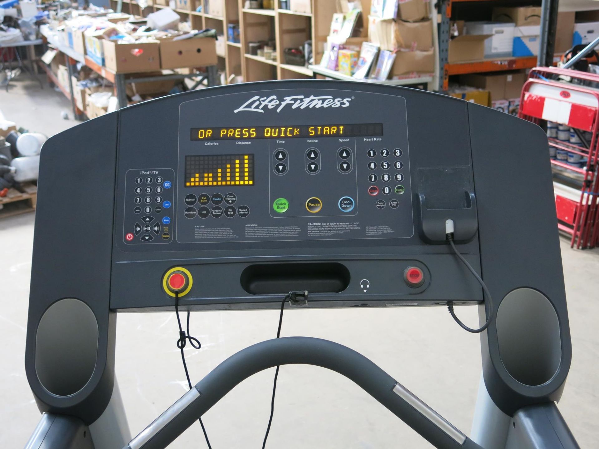 * A Life Fitness CLSTINHXK Treadmill, YOM 2013, complete with iPod docking station, incline/ - Image 2 of 3