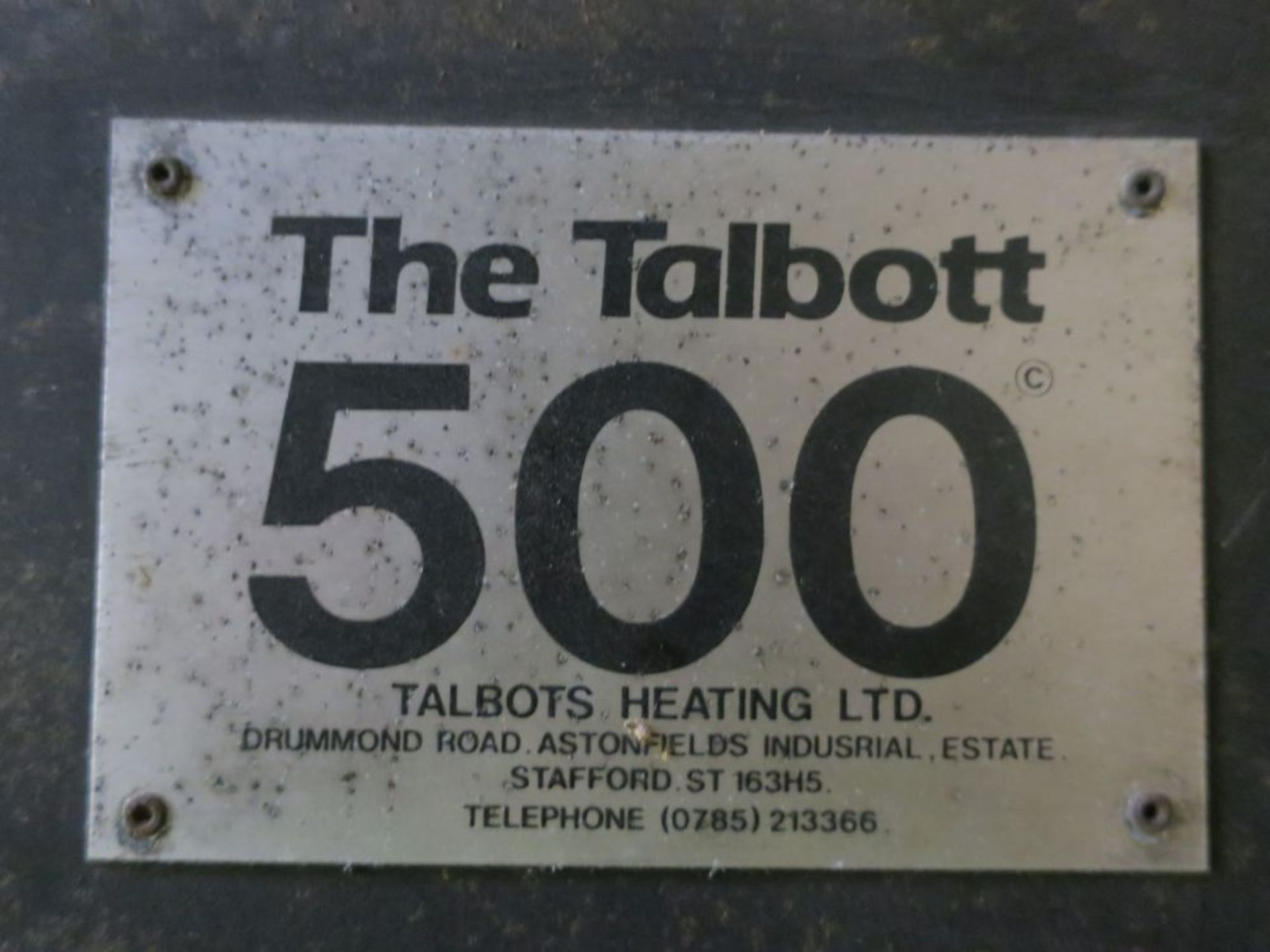 * Talbott 500 Hand Fed Industrial Wood Burner/Workshop Heater. No 0740, 3PH, 415V. Loaded Free - Image 3 of 7