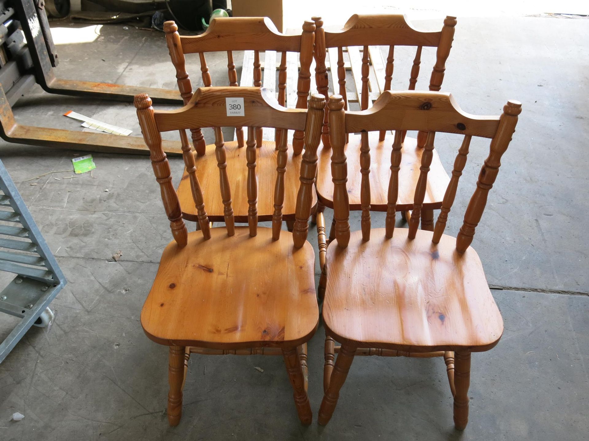 4 x pine chairs.