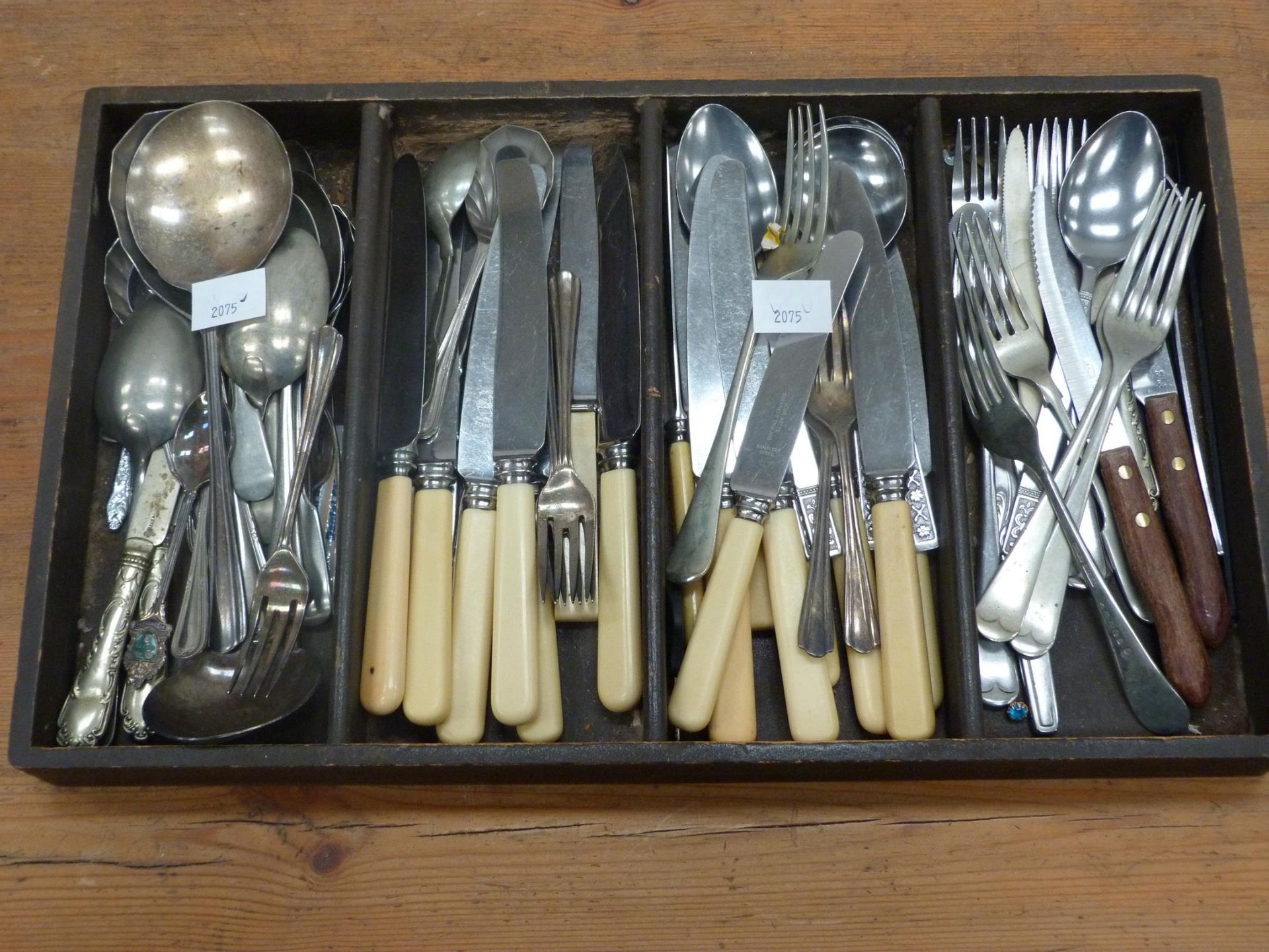 An Ercol Court Cabinet (with cutlery drawer and contents) (H 126cm, W 123cm, D 45cm) (est. £50-£80) - Image 5 of 5