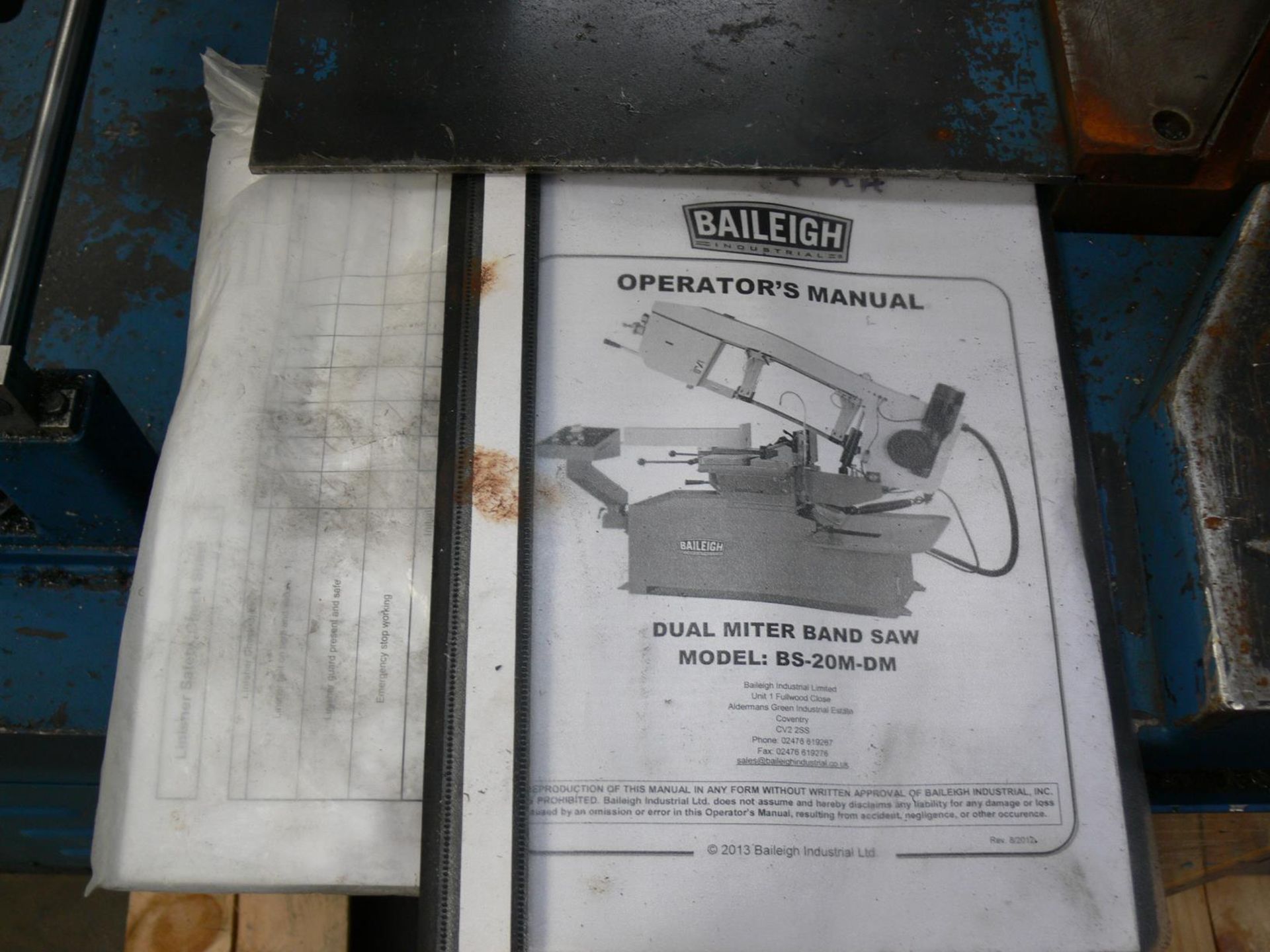 * Baileigh Industrial Bandsaw Model BS-20M-DM - Image 3 of 8