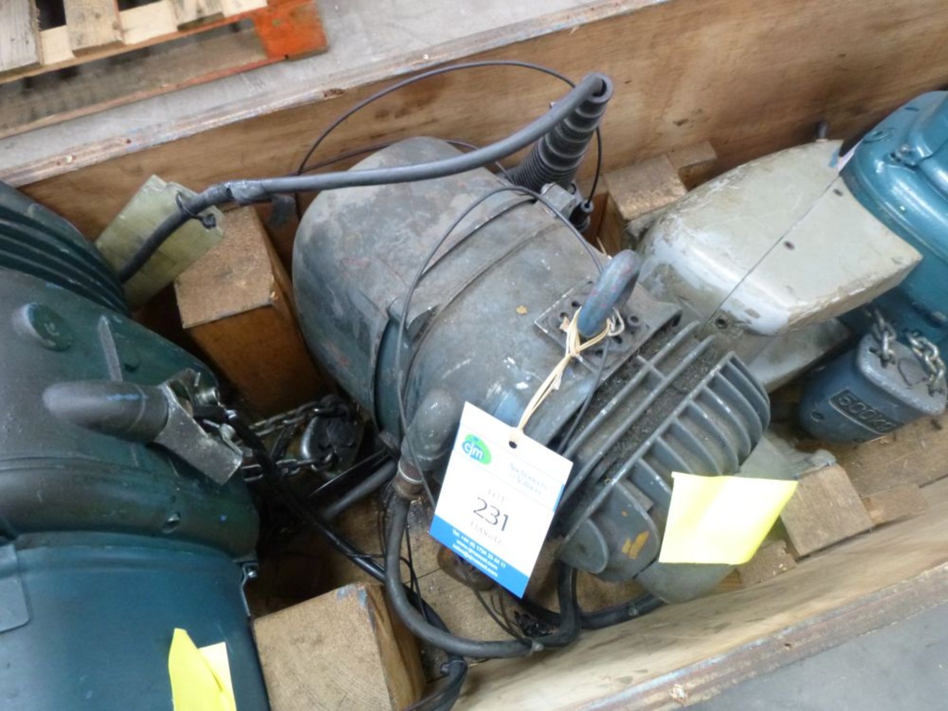 * A Mannesmann Demag Electric Hoist, SWL 250kg. Please note there is a £10 +VAT lift out fee on this