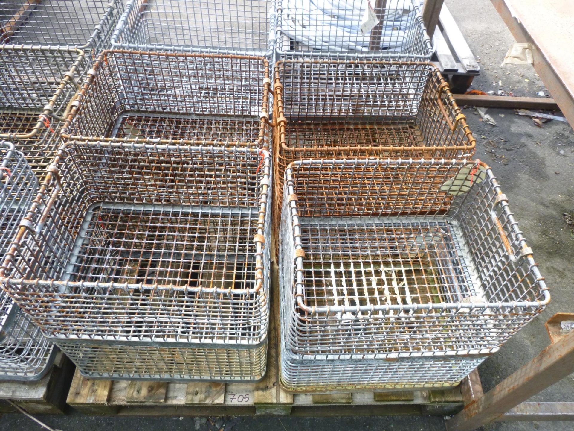 * 15 x Metal, Mesh baskets with handles.