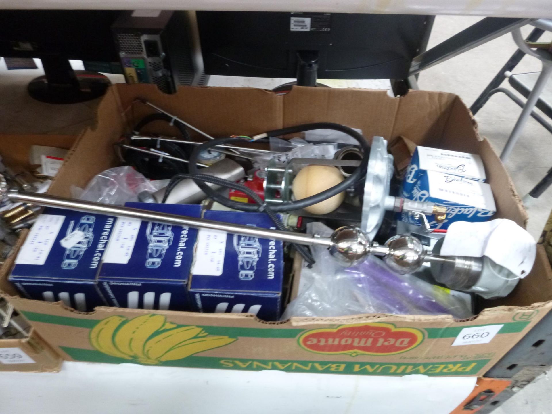 A box of miscellaneous Electrical Components