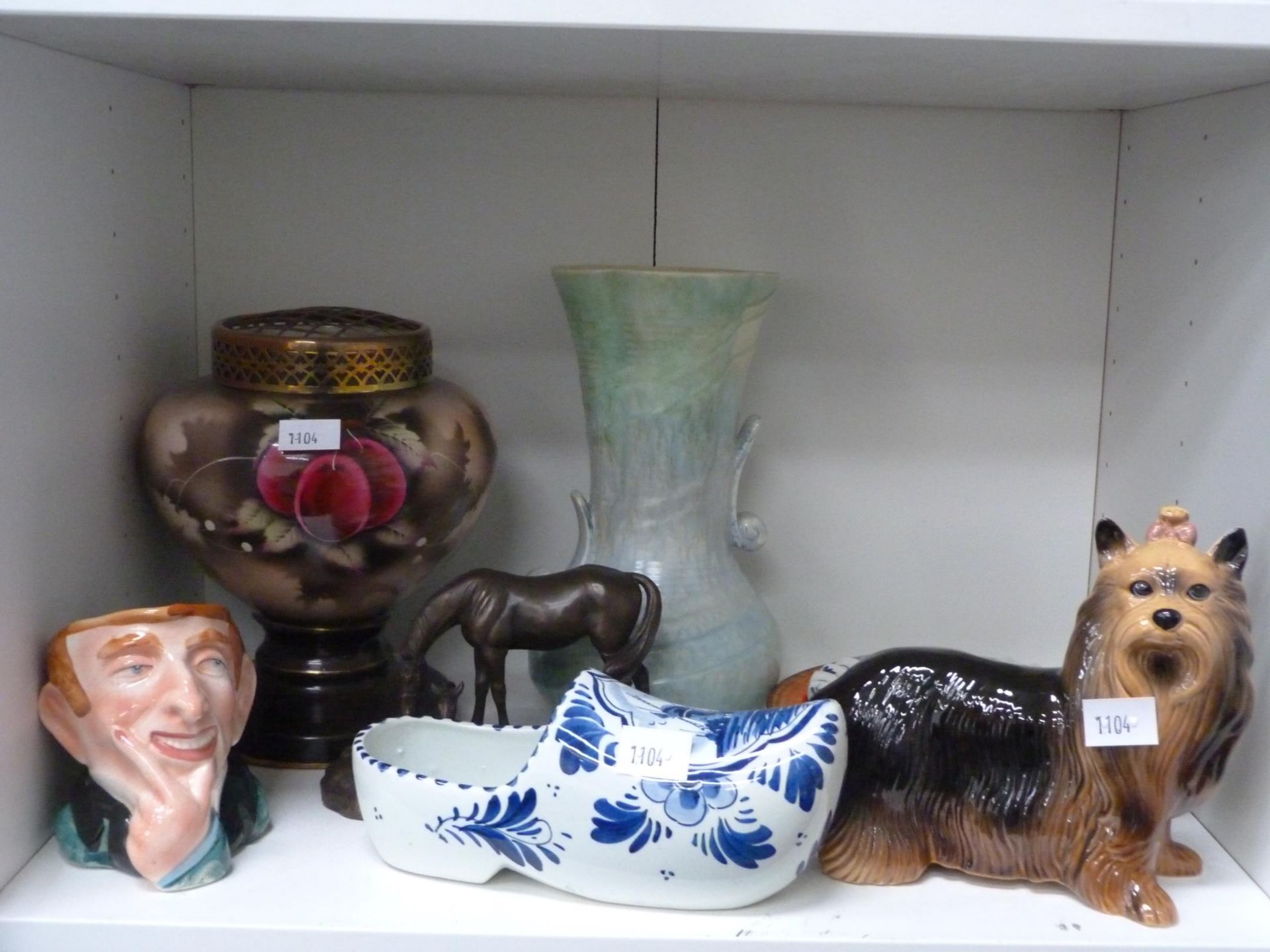 Two shelves to contain two Bing & Grondahl Collectors Plates (Boxed), two Limoges Limited Edition