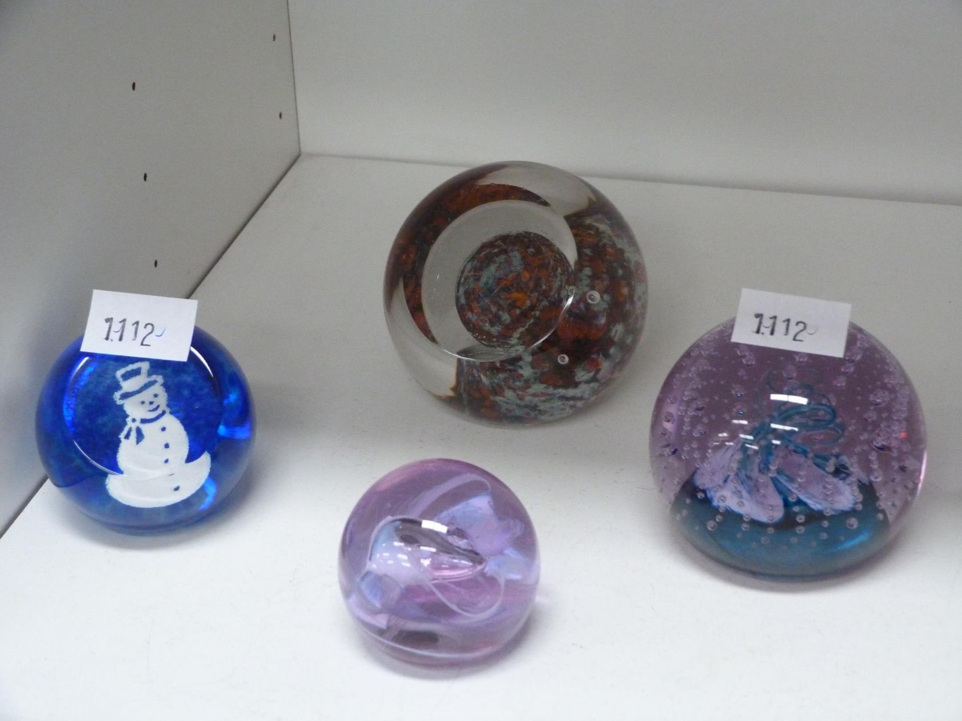 Four Caithness Paperweights to include the rare 'Jupiter'. All marked and named (est £40-£50)