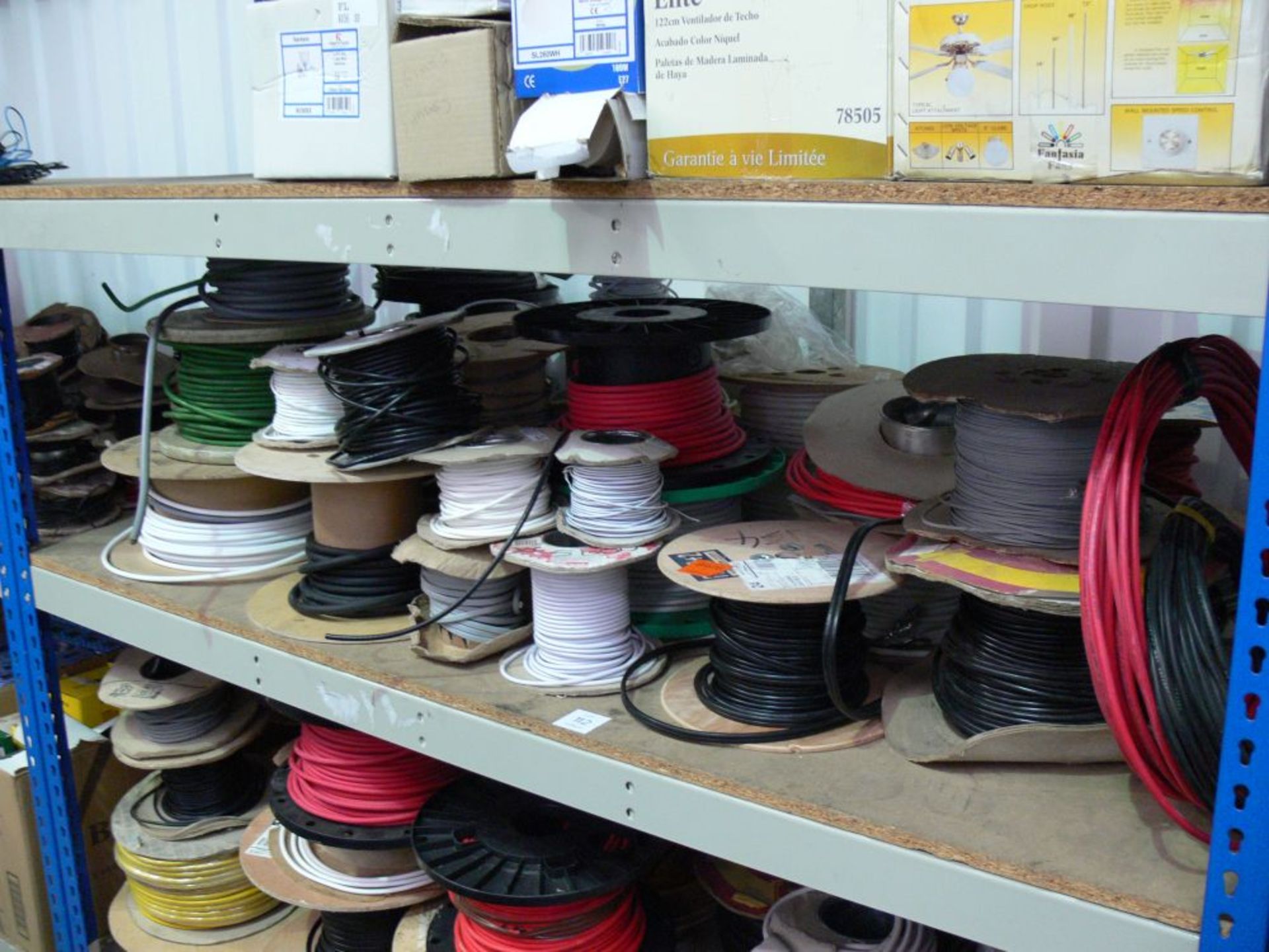 * A shelf of various types of Wire