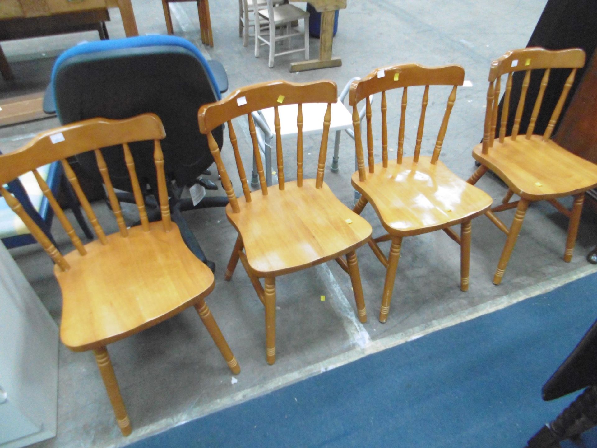 Four Pine Dining Chairs (4) (est £40-£60)