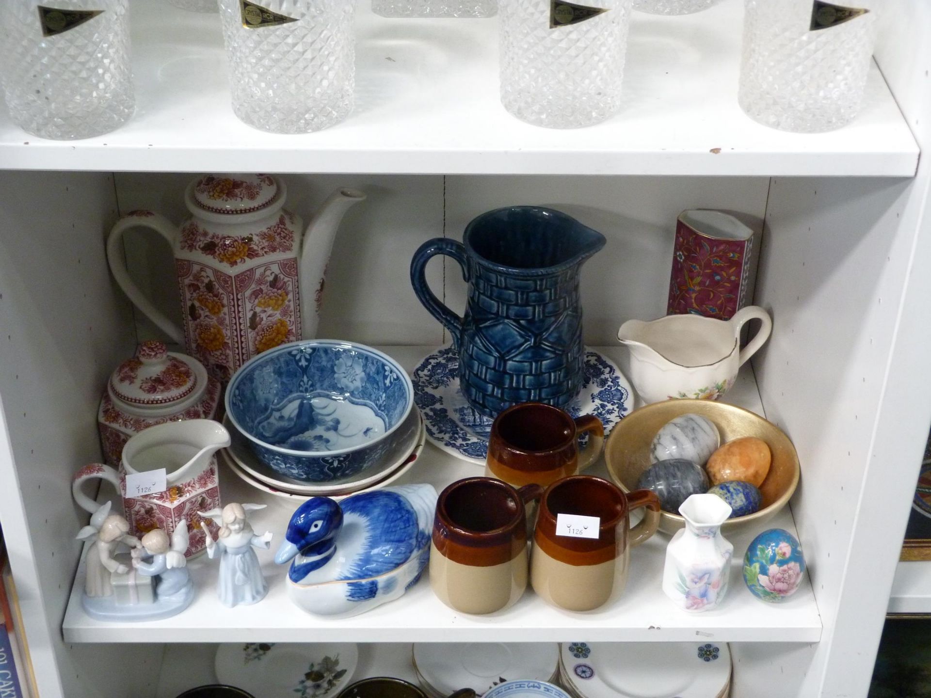 Three shelves to contain a shelf of six RCR Genuine Lead Crystal Glass Beakers with a RCR Genuine - Image 2 of 3