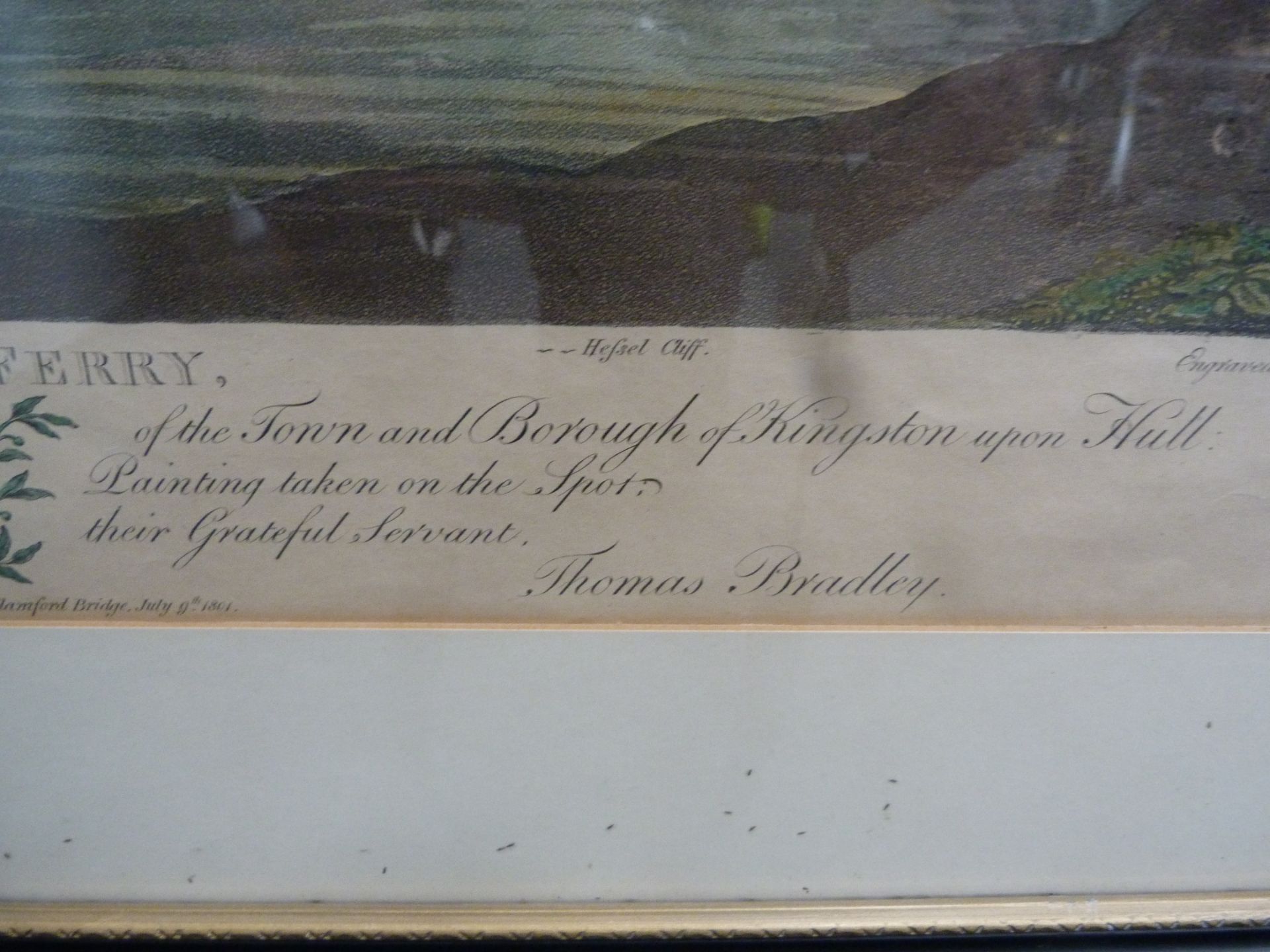 After T Bradley, an engraving entitled ''Barton Ferry'' 38cm x 48cm together with framed Francis - Bild 5 aus 9
