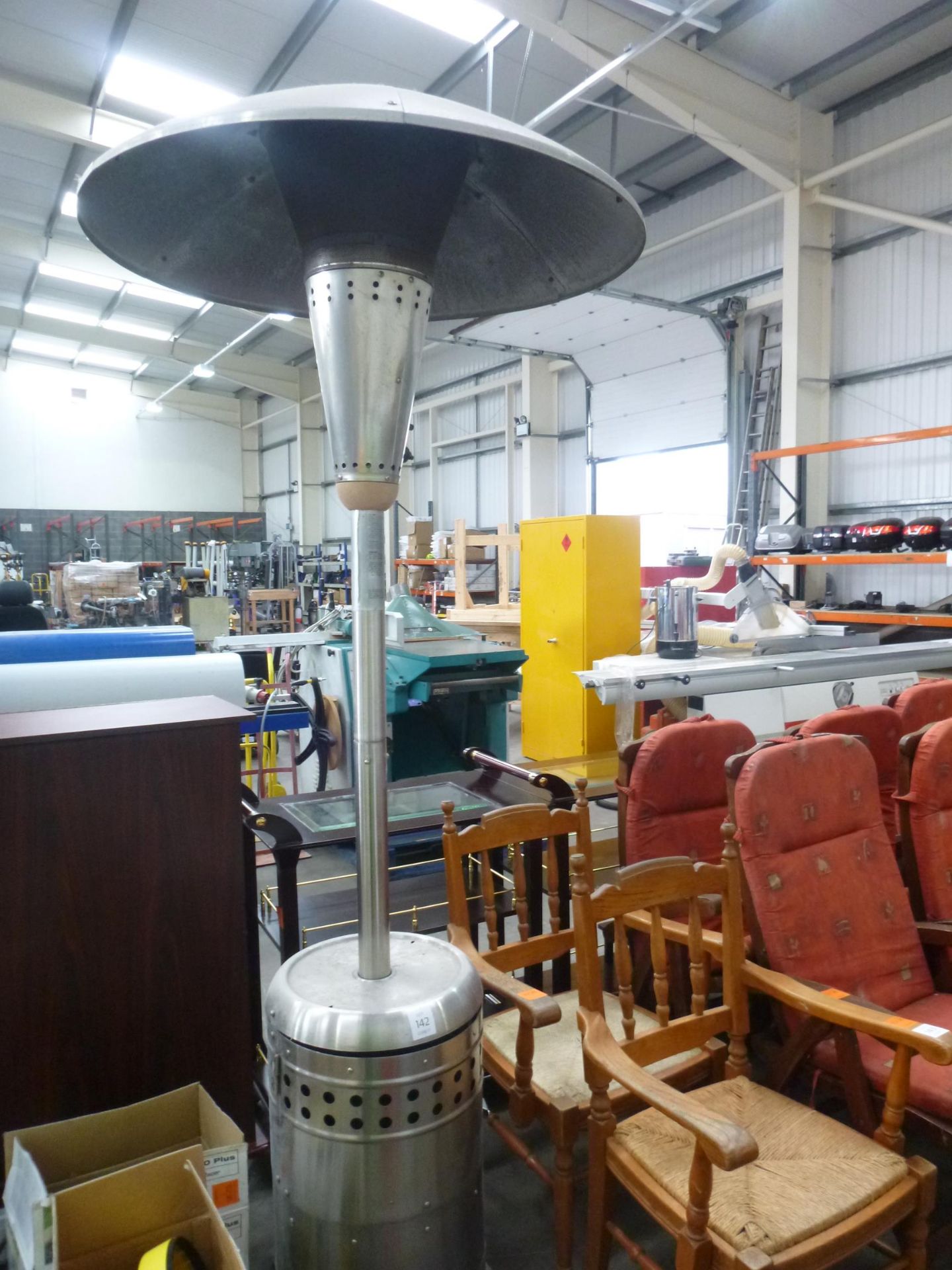 A Stainless Steel Patio Heater. Please note there is a £5 Plus VAT Lift Out Fee on this lot