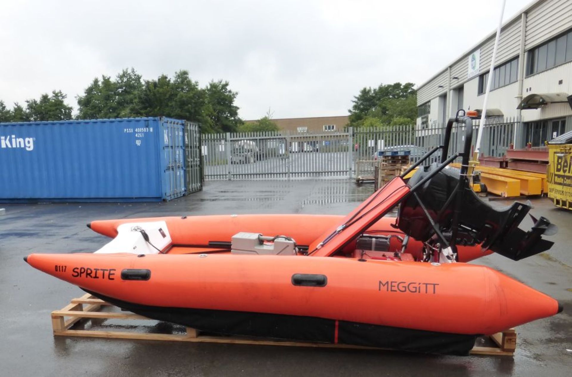 * Sprite R.I.B with Meggitt 40HP Outboard. A Sprite Rigid Inflatable Boat, Tunnel Hull, Meggitt