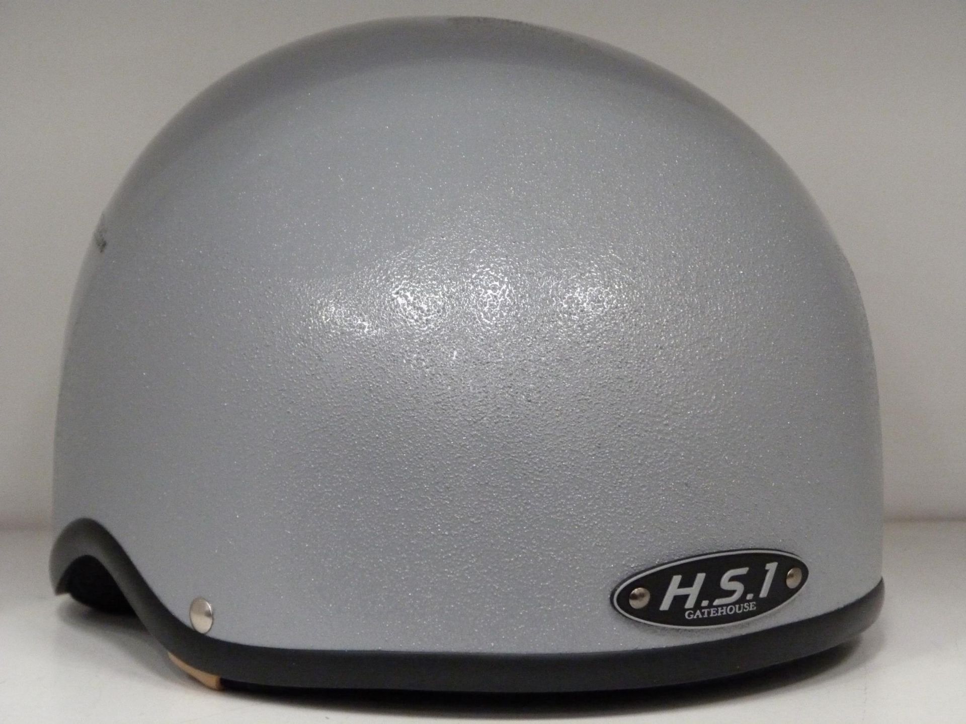 * Helmet: A New Gatehouse HS1 'Special Edition' Jockey Skull 4 (61cm) Silver BS EN 1384: 2012 with - Image 2 of 6