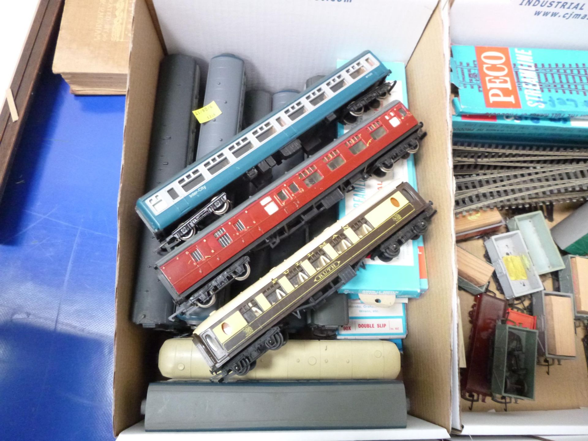 3 x Boxes to contain a selection of Model Railway Items, to include Coaches, Wagons and Points (HO - Image 3 of 4