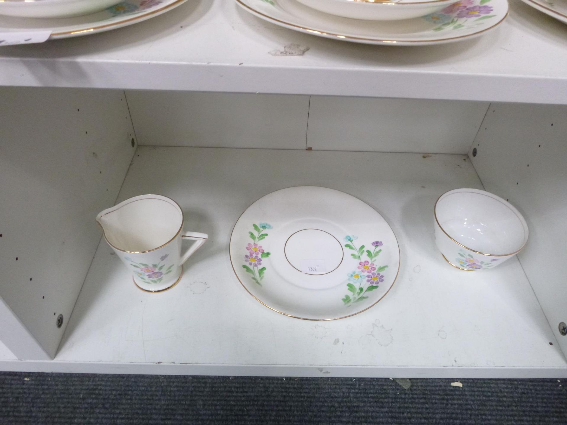 Two shelves to contain a Phoenix Bone China Tea Set with Tea Cups, Saucers etc (est £20-£40) - Image 3 of 3