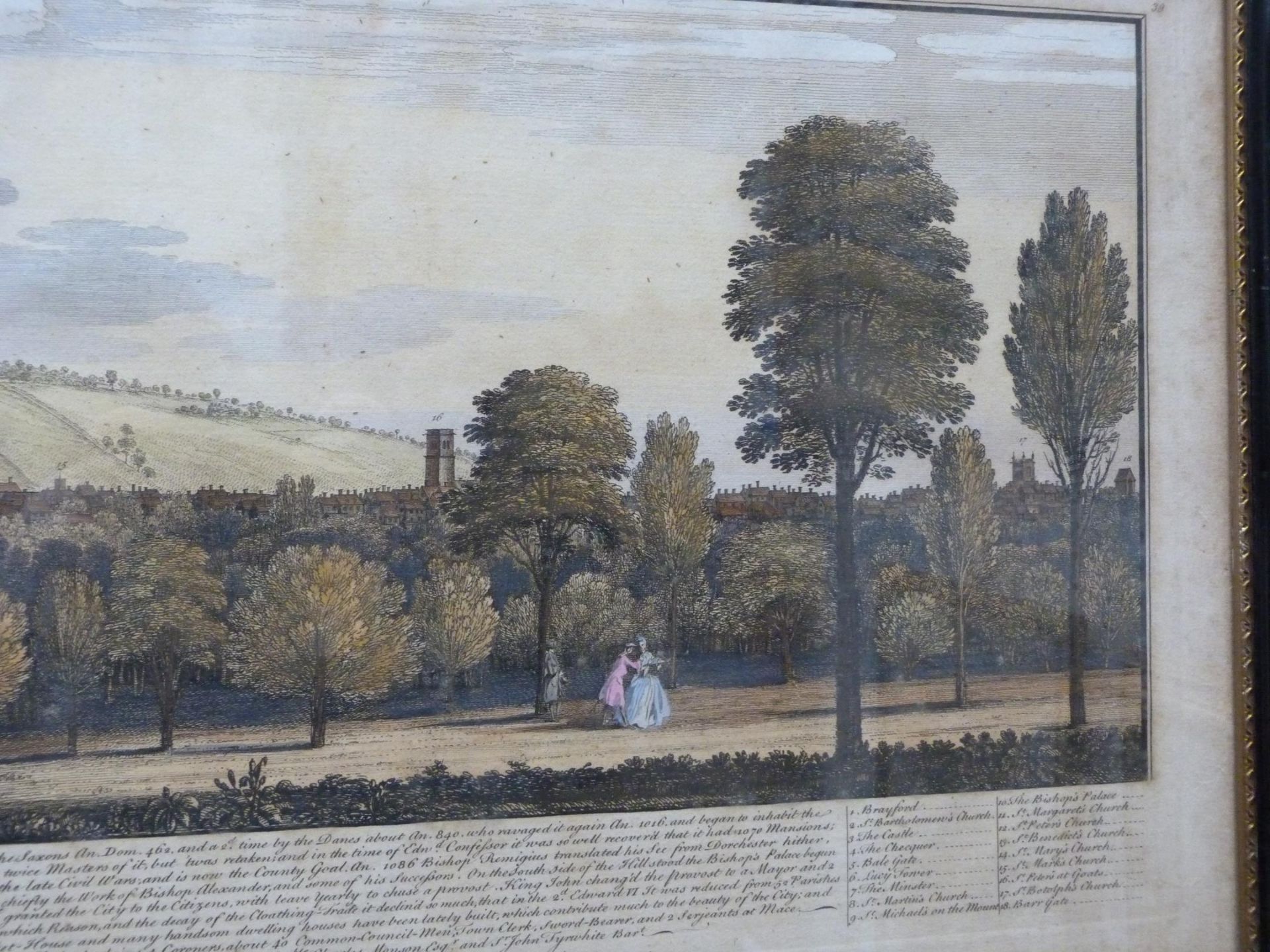 After Samuel & Nathaniel Buck - an 18th Century Panoramic Engraving Entitled ''The South - West - Image 2 of 5