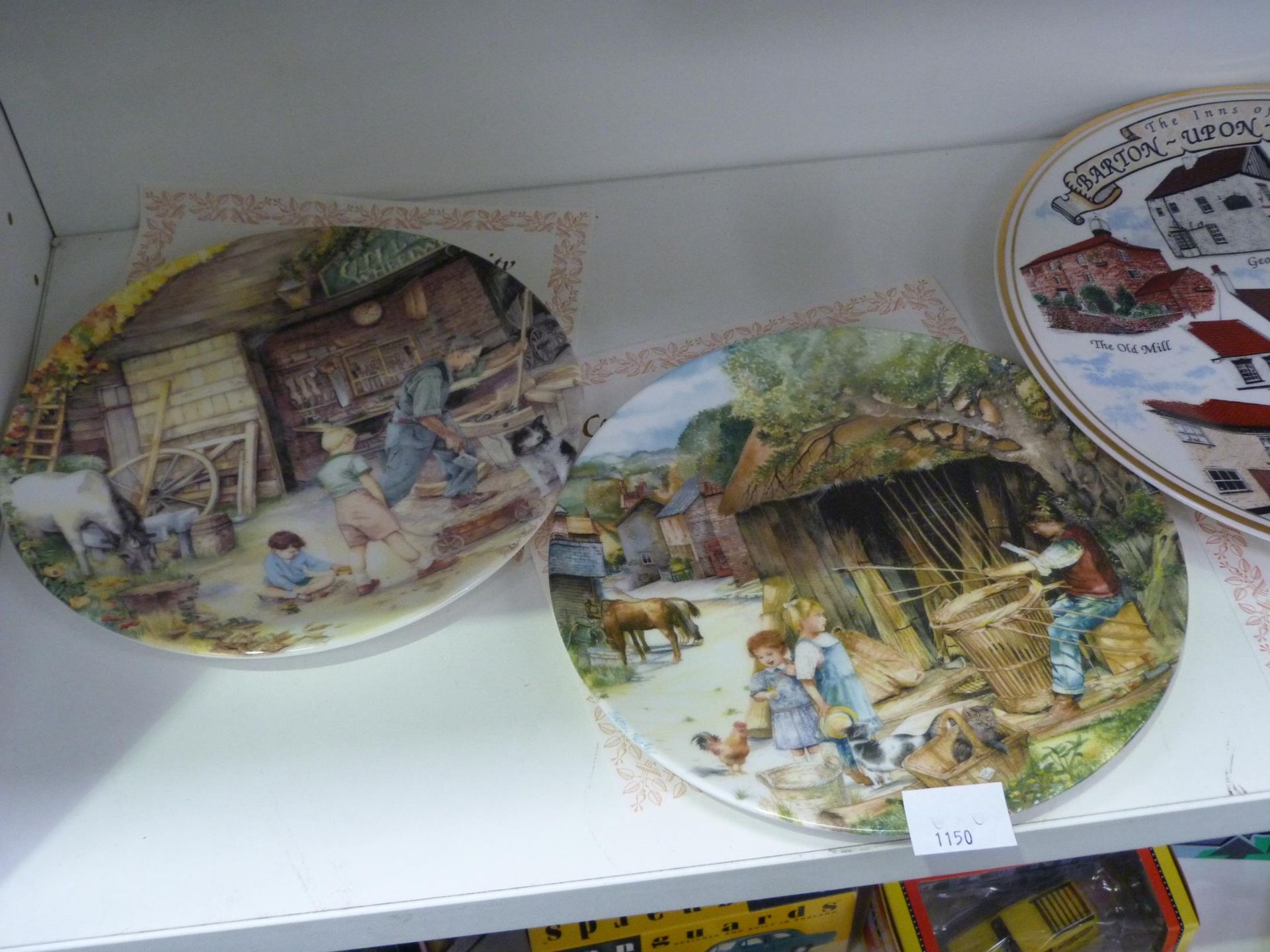 Three shelves to contain a selection of Royal Doulton & Edwardian Display Plates to include 'Old - Image 6 of 7