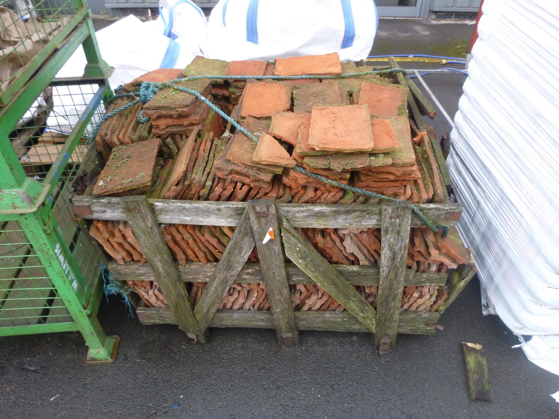 A qty of Hand Made Terracotta Roof Tiles. Please note there is a £10 Plus VAT Lift Out Fee on this