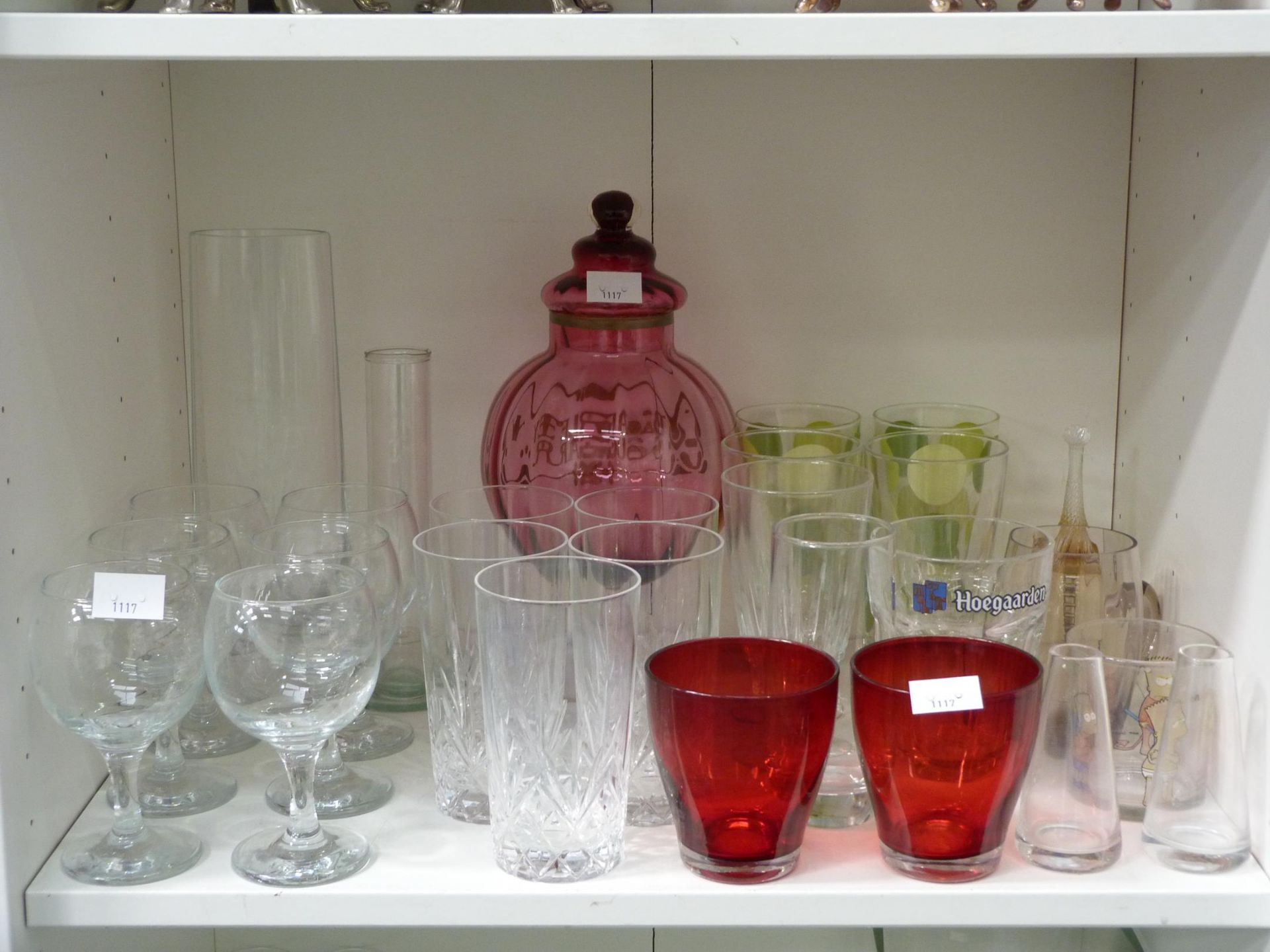 A selection of assorted Glassware to include Drinking Glasses, Vases, coloured Glassware etc (