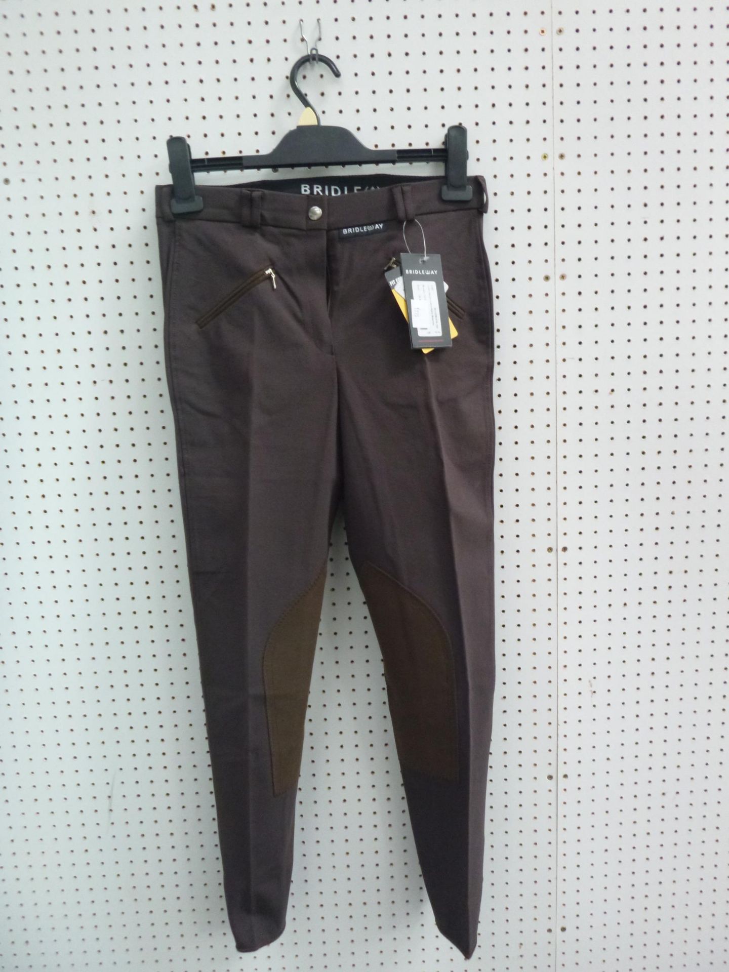 * Two Pairs of New Bridleway Ladies Woven Cotton/Nylon Breeches in Brown one size 26R the other