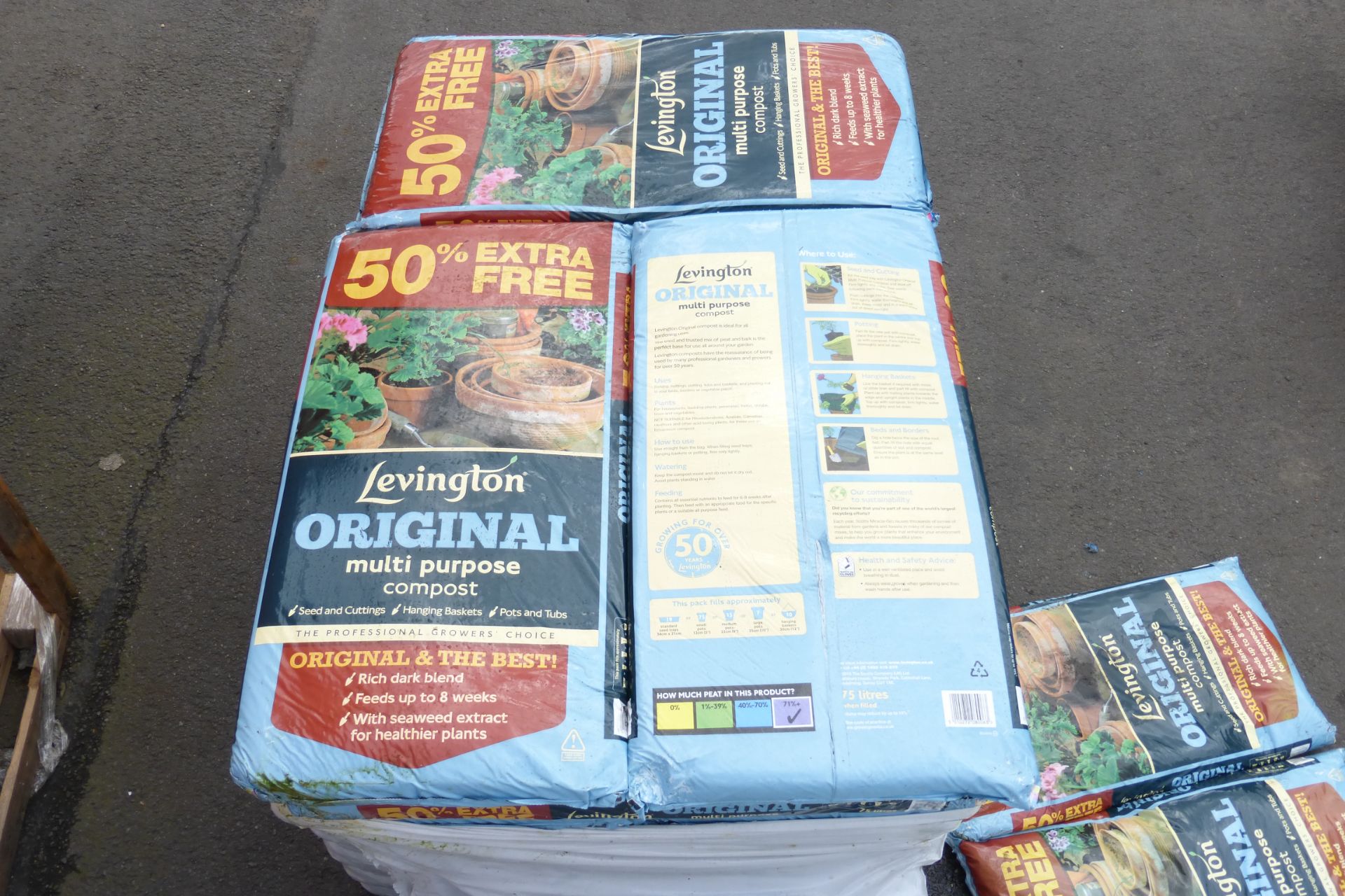 * 3 x Levington Original Multi-Purpose Compost 50% Extra Free