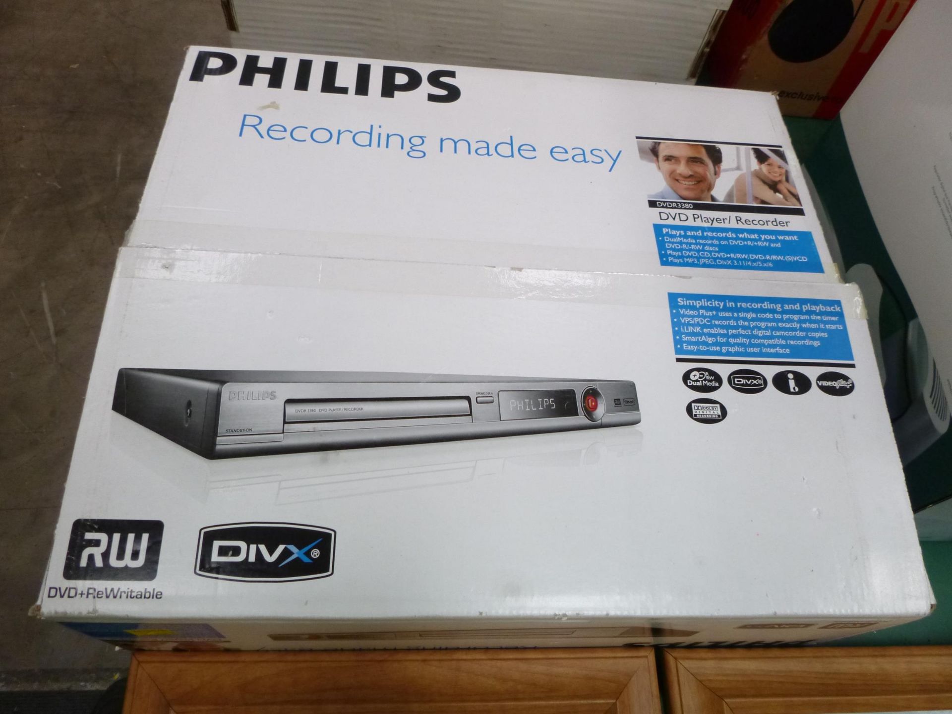 A Philips DVDR3380 DVD Player/Recorder (in box) along with a Bionaire Digital Warm Mist Dehumidifier - Image 2 of 3