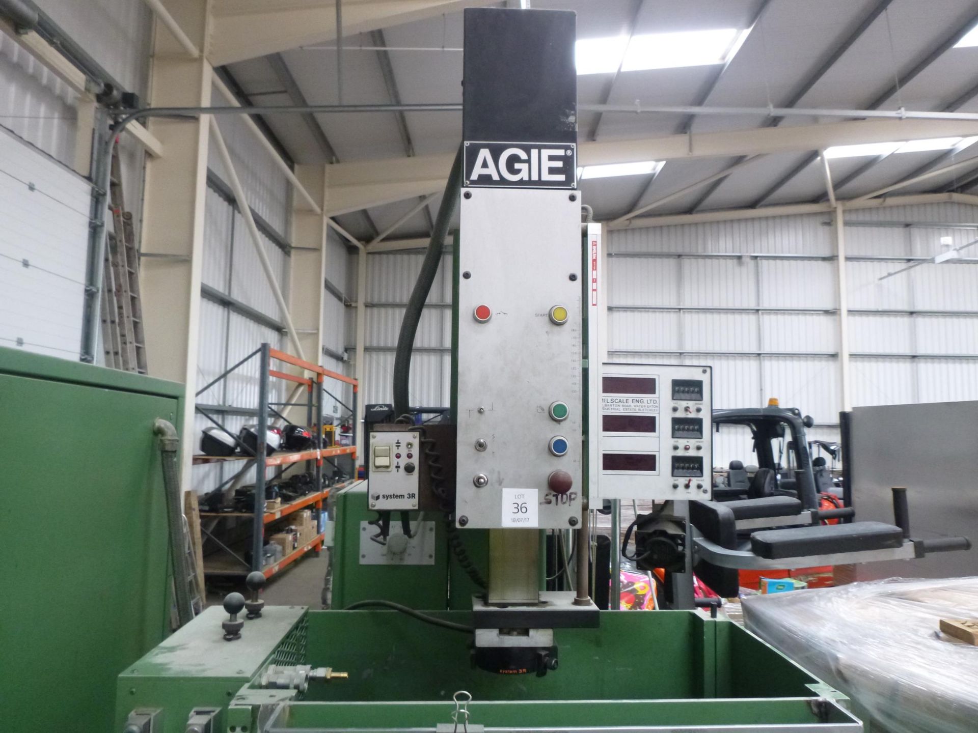 * An Agie 8010200024 Spark Eroder, YOM 1980 3PH. Please note there is a £25 plus VAT Lift Out Fee on - Image 3 of 5