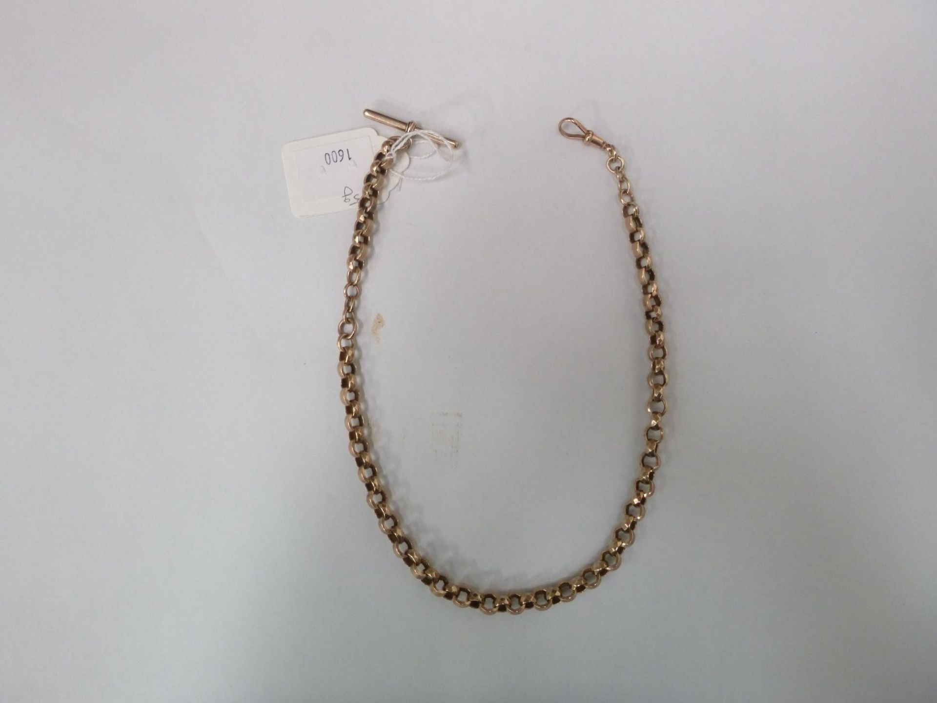 A 9ct Gold Watch Chain Approx 35g and 43.5cm long (est. £300-£400)