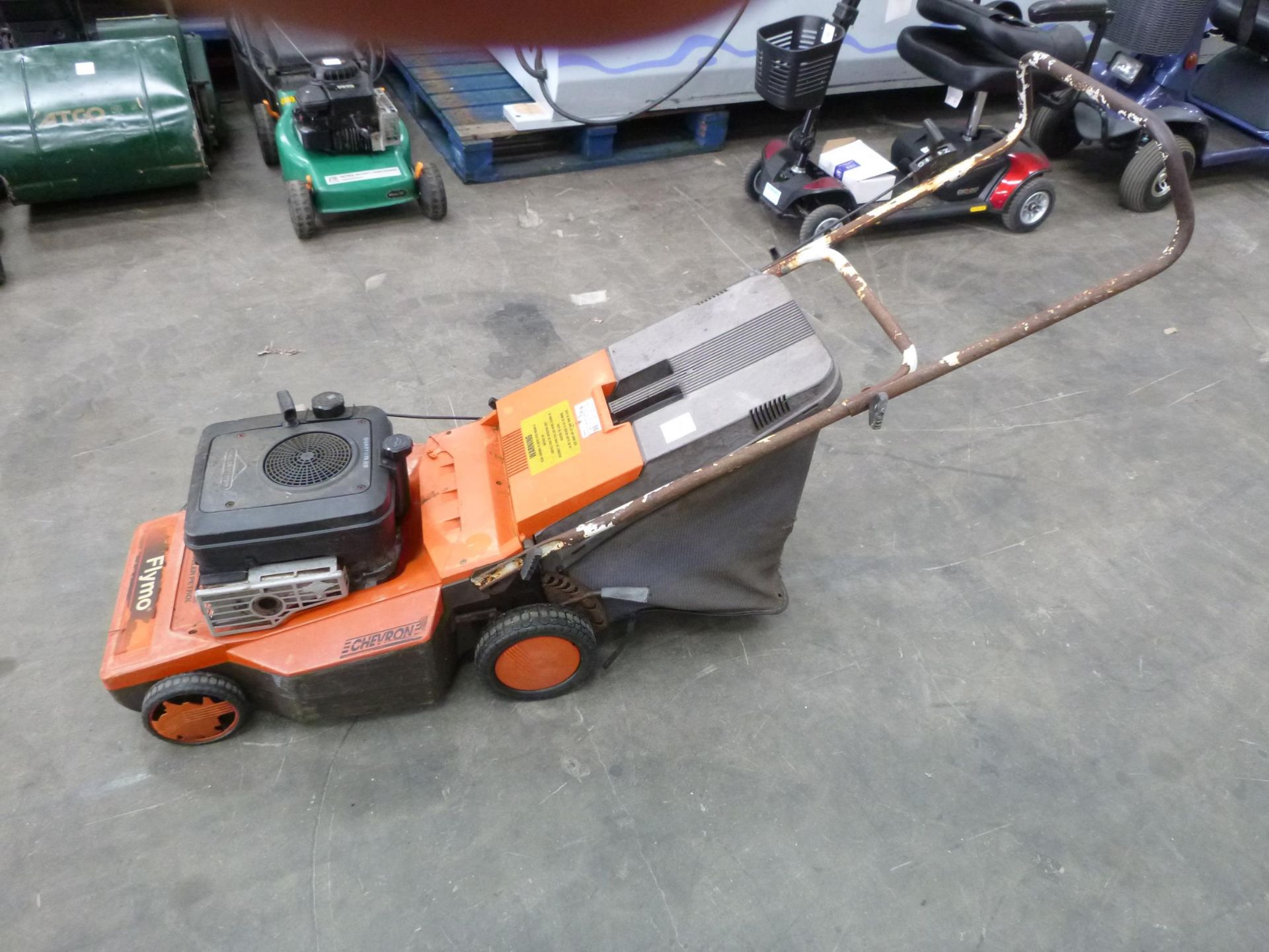 A Flymo Chevron Rotary push Mower