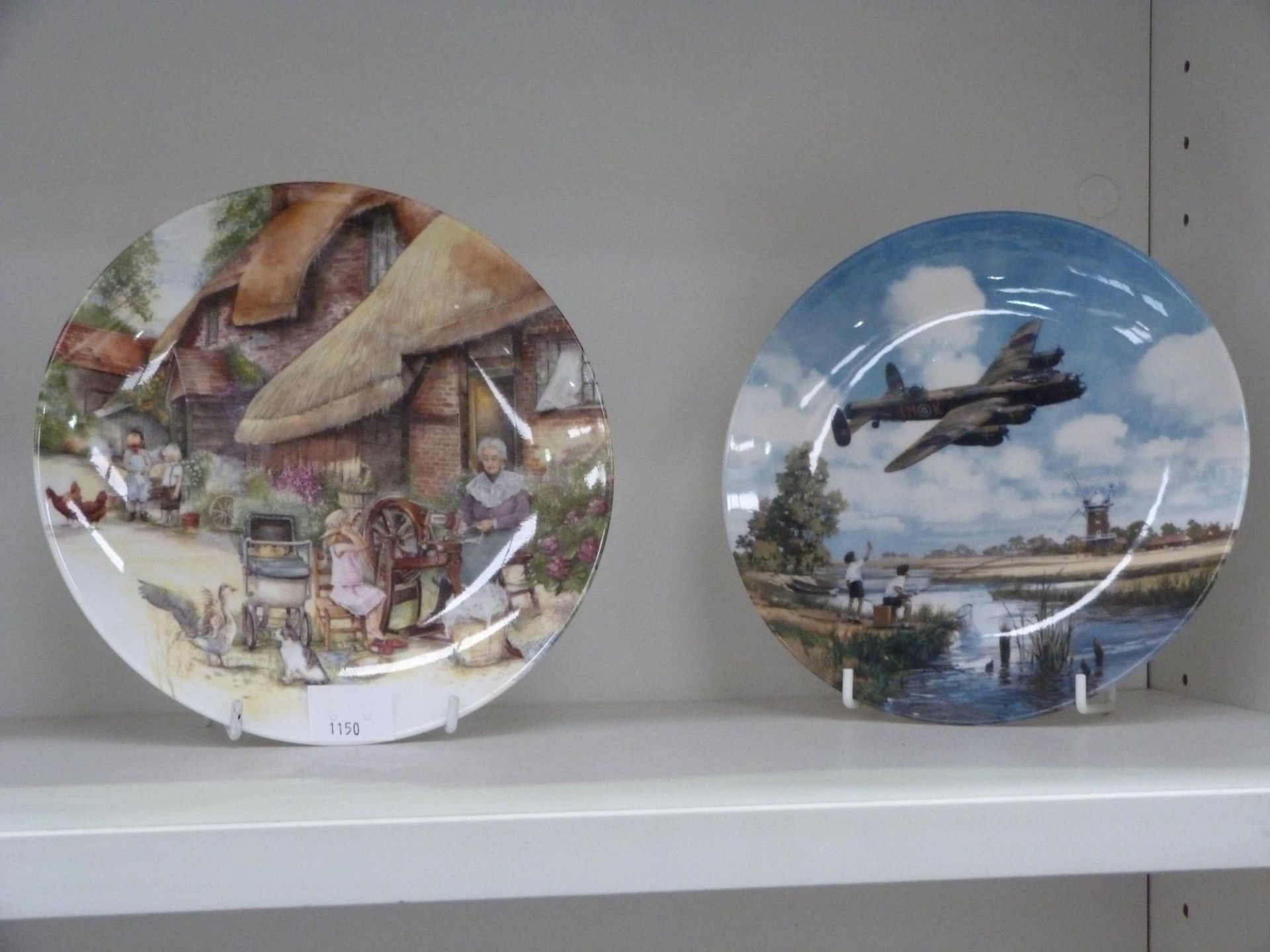 Three shelves to contain a selection of Royal Doulton & Edwardian Display Plates to include 'Old - Image 3 of 7