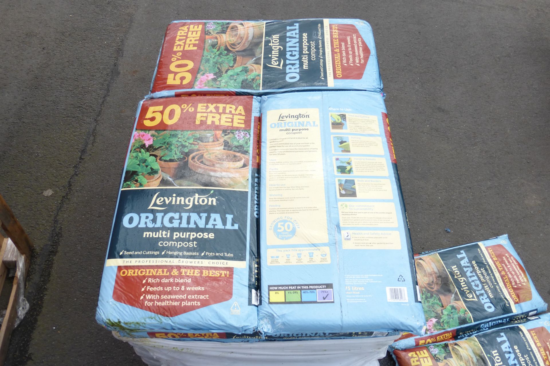 * 3 x Levington Original Multi-Purpose Compost 50% Extra Free