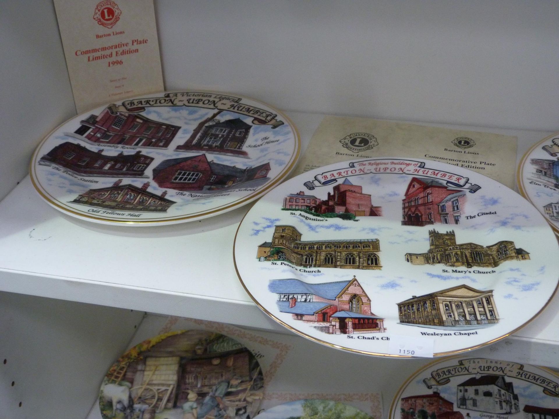 Three shelves to contain a selection of Royal Doulton & Edwardian Display Plates to include 'Old - Image 4 of 7