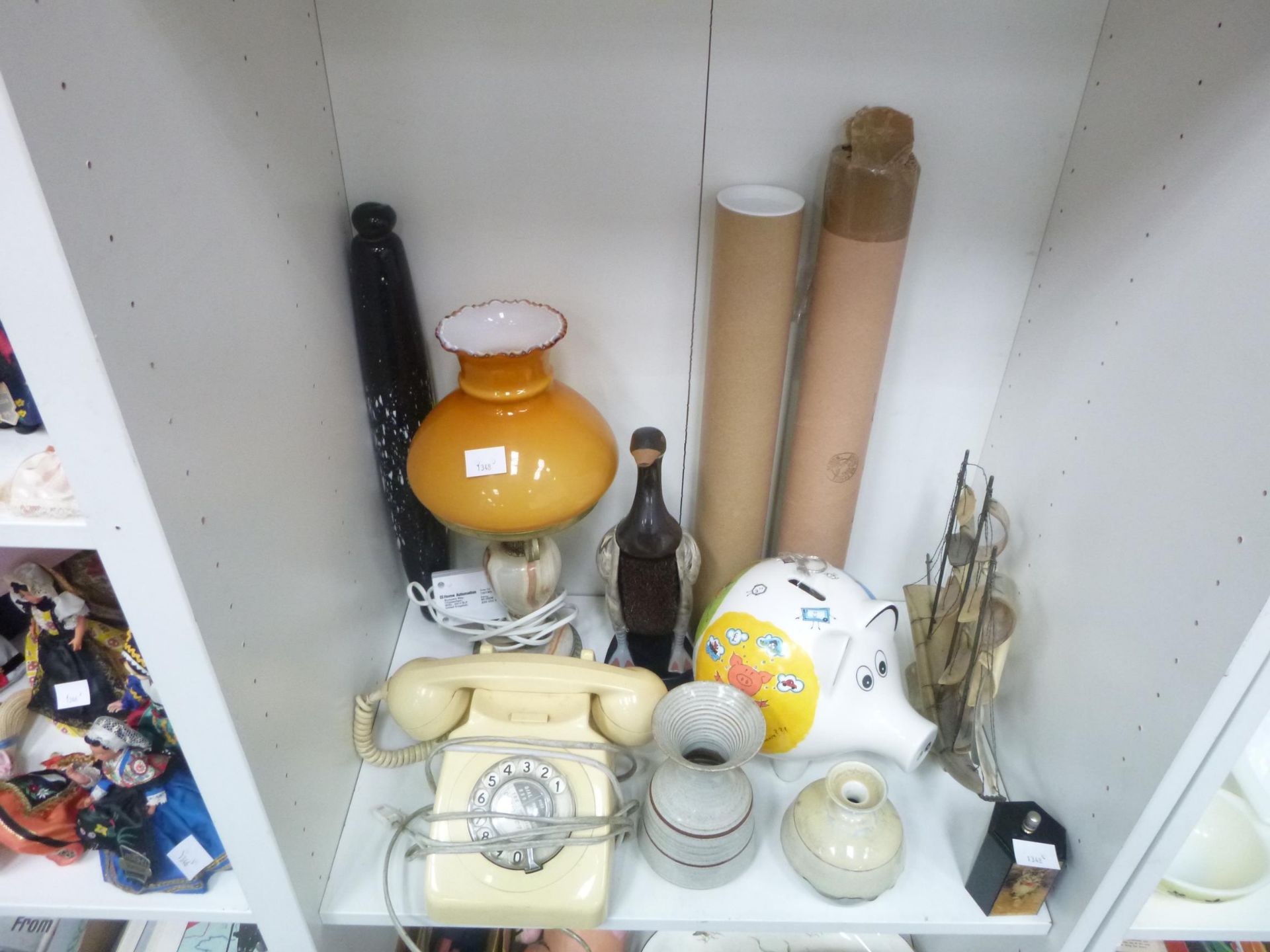 4 x Shelves to contain 4 x Silver Plated Cups, A Model Ship, A Sadler Tea Pot, A Denver Digital - Image 3 of 5